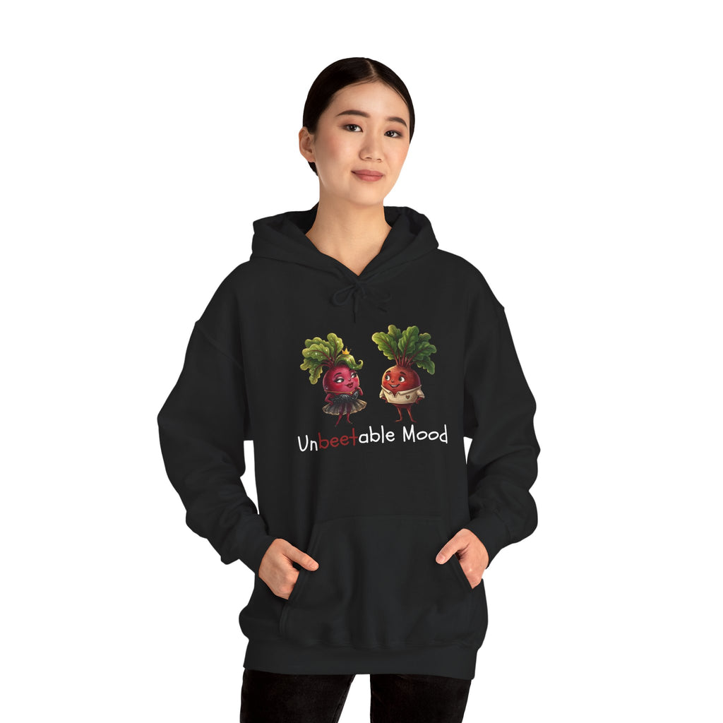 Radish 'Unbeetable Mood' Hoodie – Cute Veggie Couple Graphic Sweatshirt