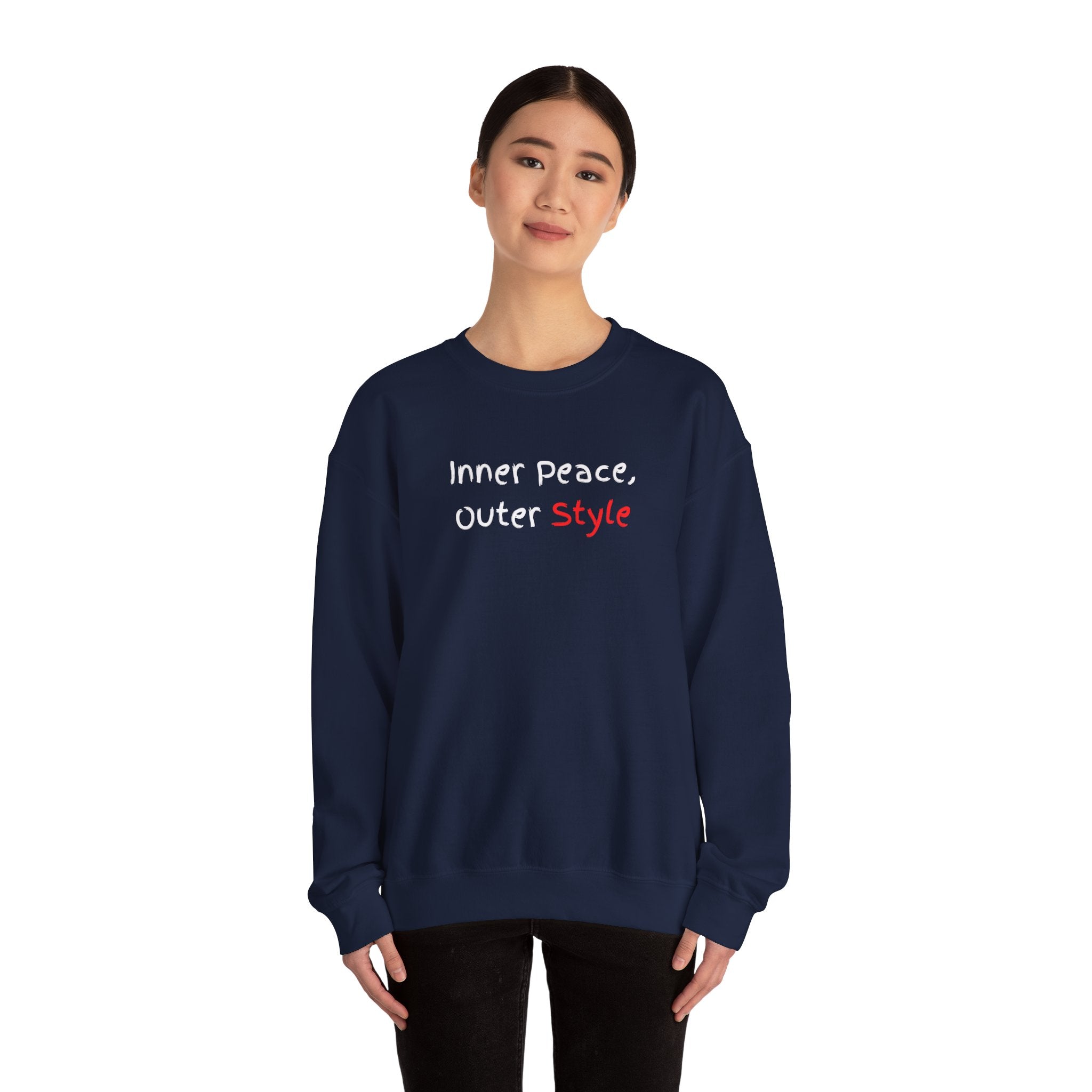 Crewneck Sweatshirt "Style" Minimalist Pink Script – Casual Everyday Fashion