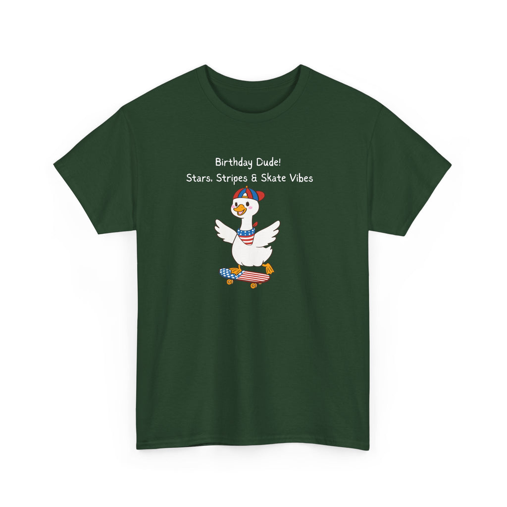 Birthday Dude! Stars, Stripes & Skate Vibes Tee
