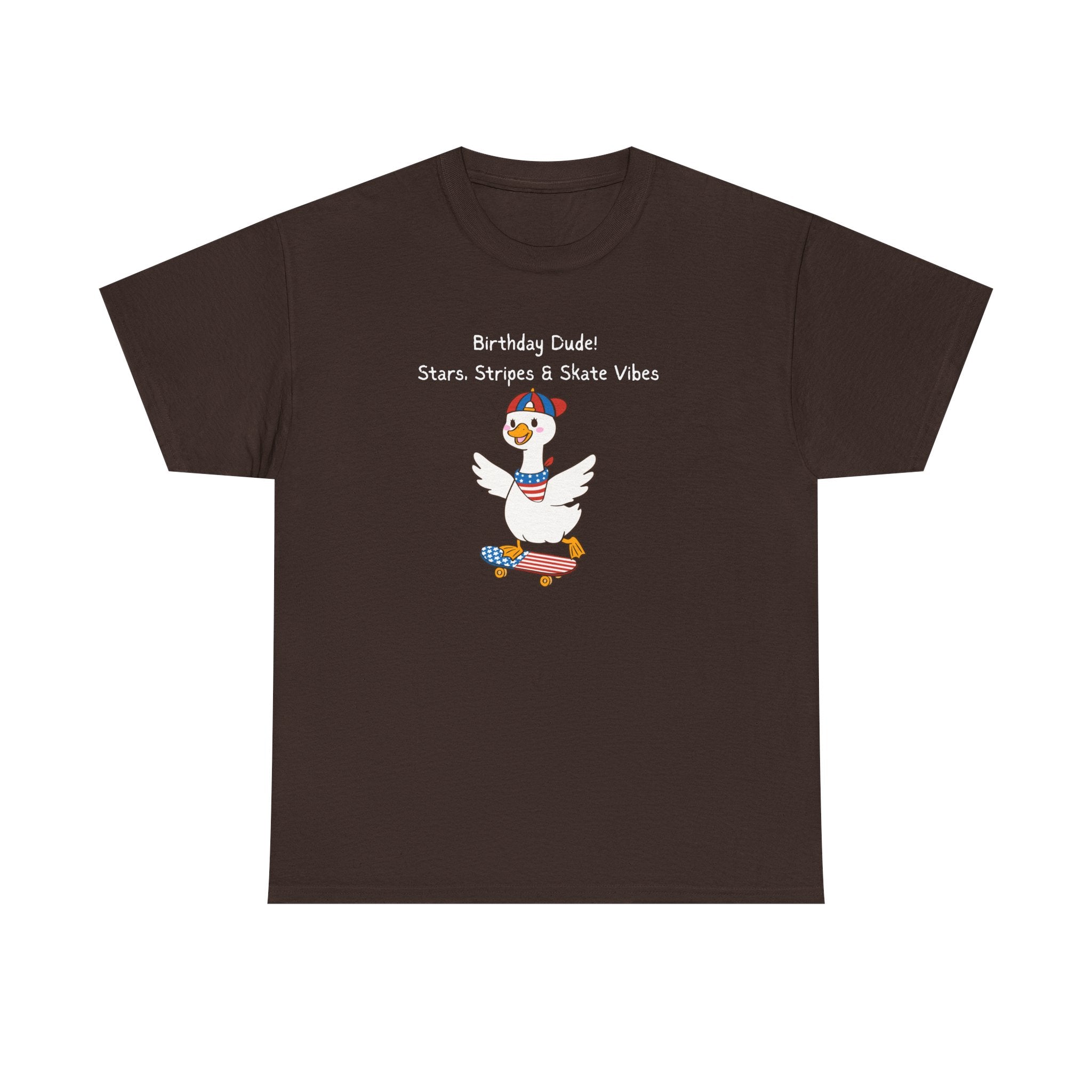 Birthday Dude! Stars, Stripes & Skate Vibes Tee