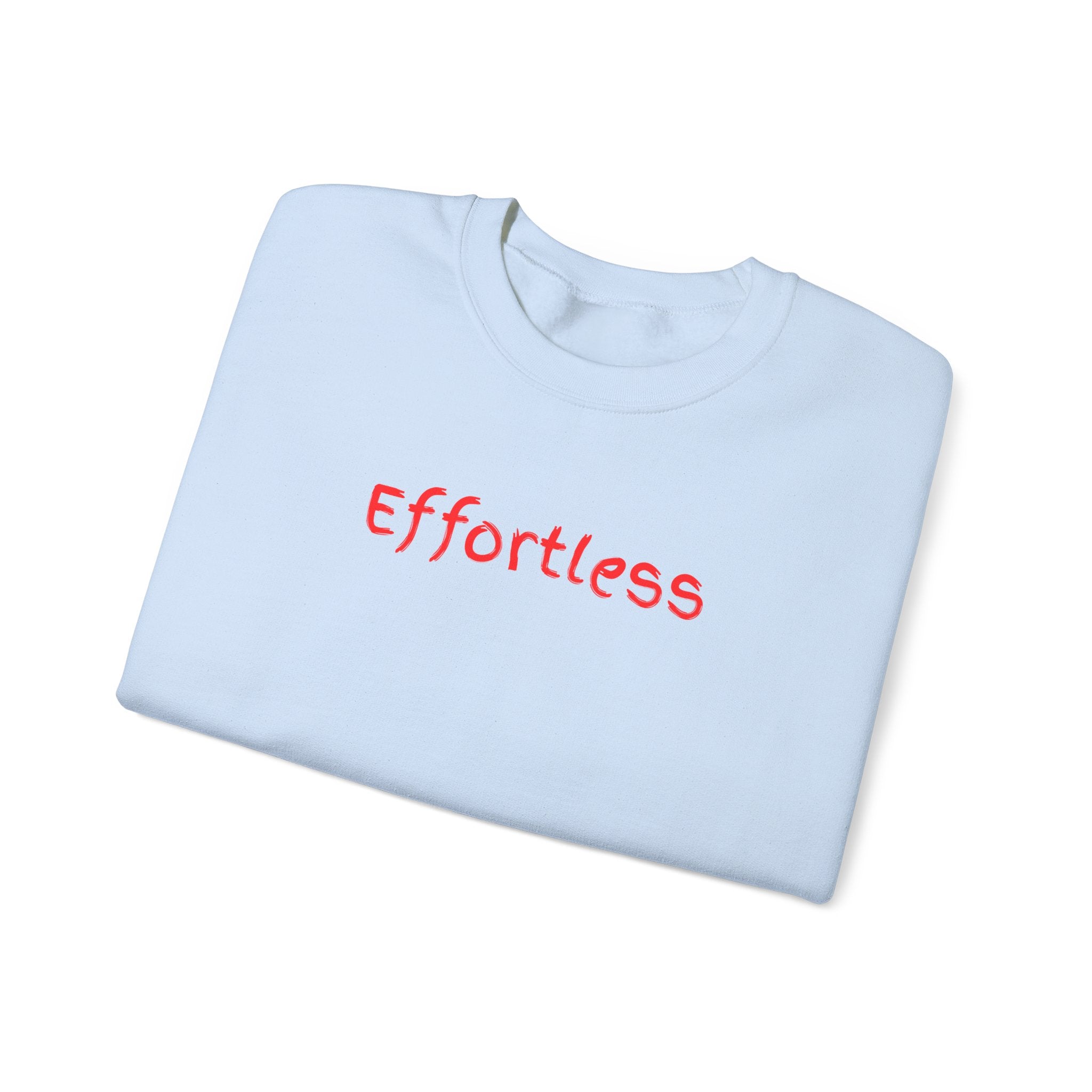 Effortless Crewneck Sweatshirt — Minimal Red Script Comfort Pullover