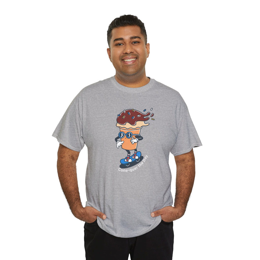 Donut Skateboard Cartoon Tee — "Can’t Stop Me" Graphic T-Shirt