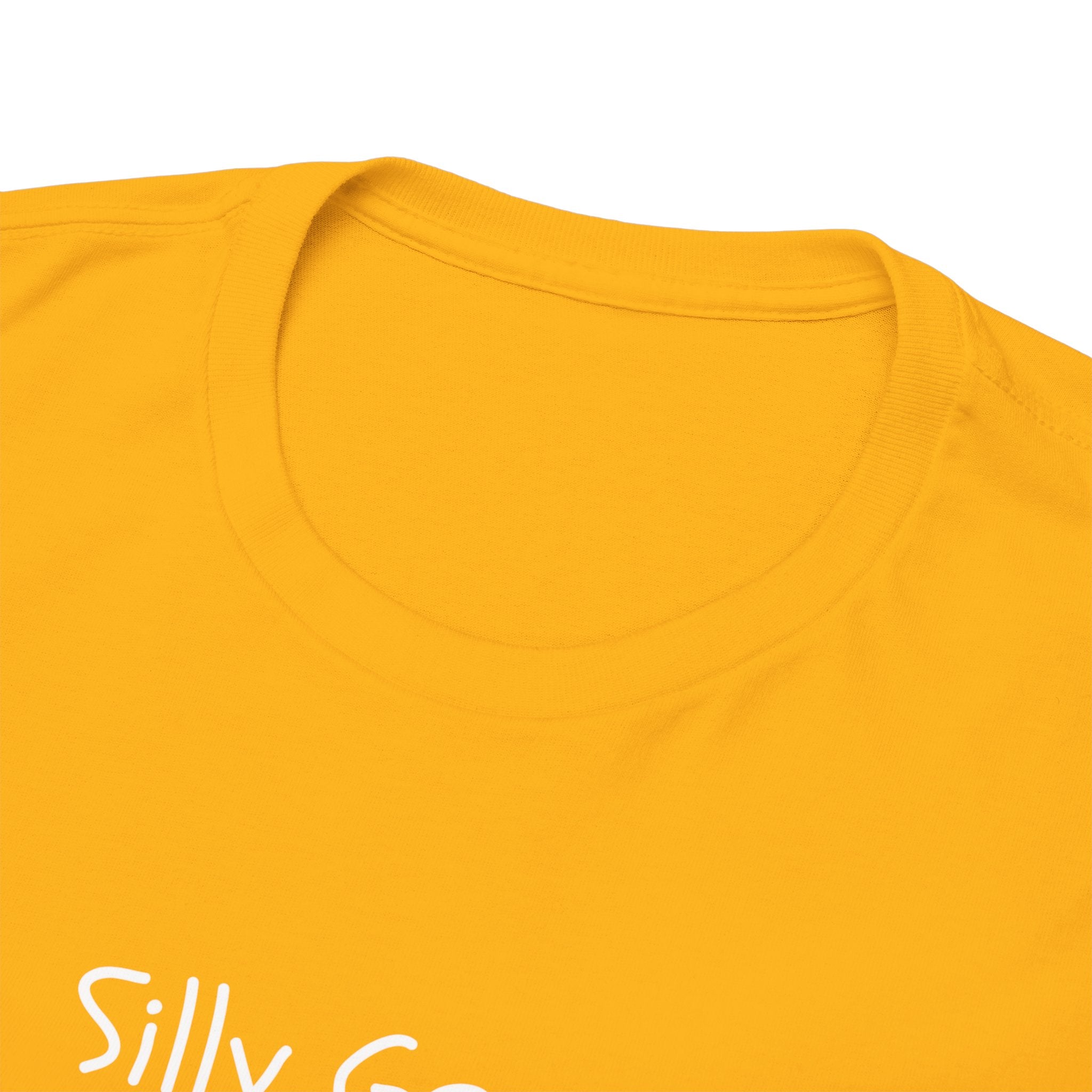 Silly Goose Minimalist Black Tee — Small Chest Text Graphic T-Shirt