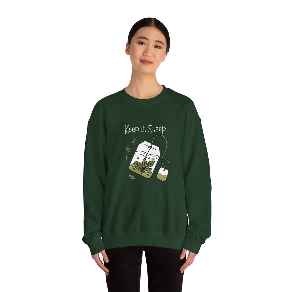 Crewneck Sweatshirt — Herbal Tea Bag Illustration | Cozy Botanical Gift