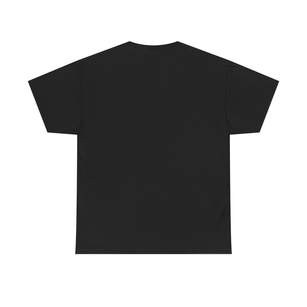 Hippie Heart Black Tee — Minimal Retro Love Graphic T-Shirt