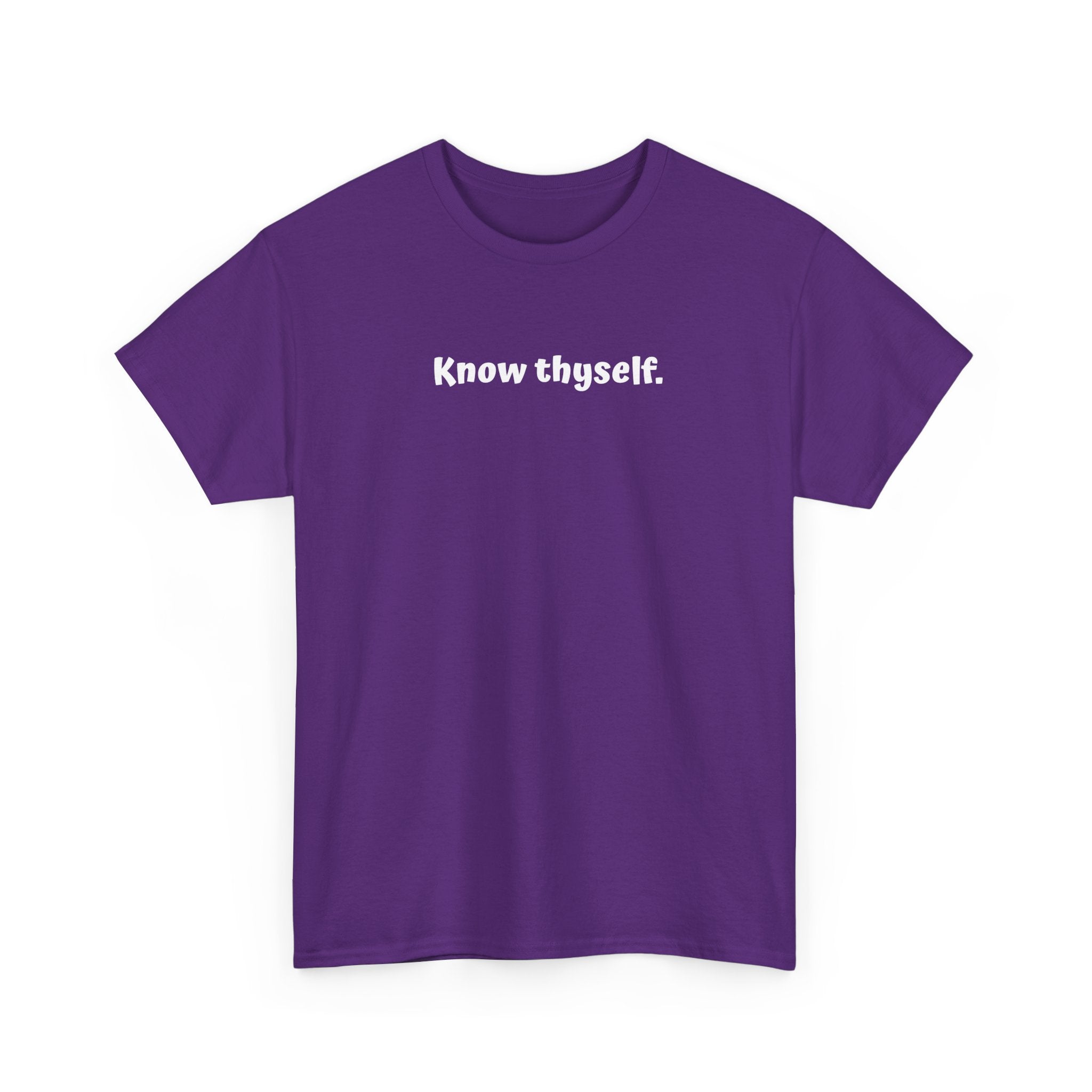 Know Thyself T-Shirt — Minimalist Affirmation Tee