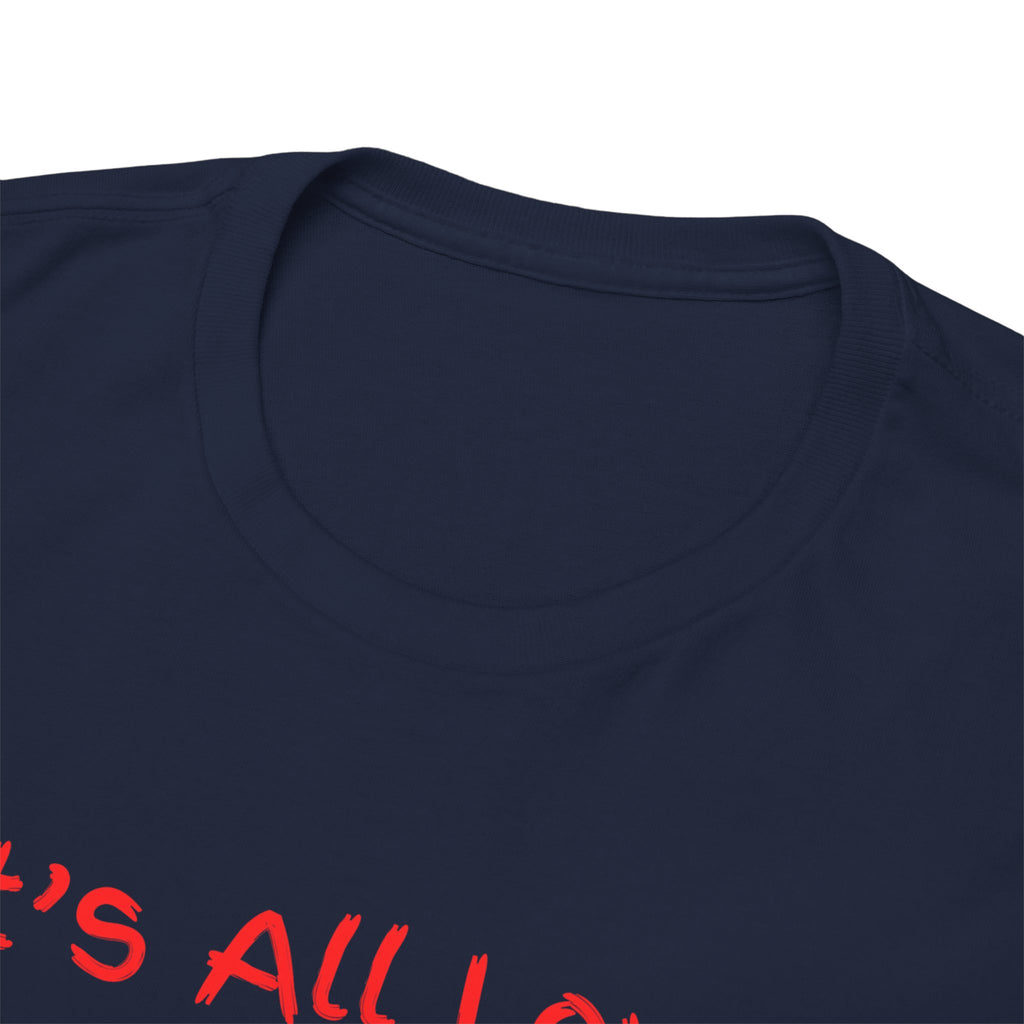 It's All Love Tee — Minimal Red Script Graphic T-Shirt