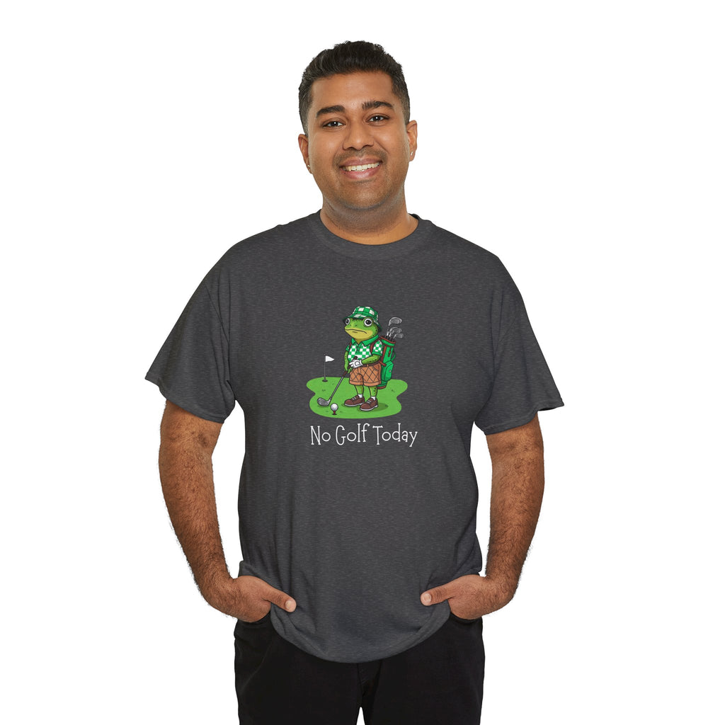 T-Shirt — Funny 'No Golf Today' Frog Golfer Graphic Tee