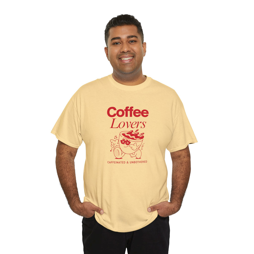 Coffee Lovers T-Shirt — Cute Red Coffee Cup Graphic Tee