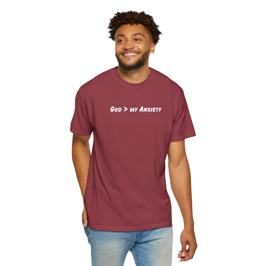 God > My Anxiety T-Shirt — Christian Inspirational Tee
