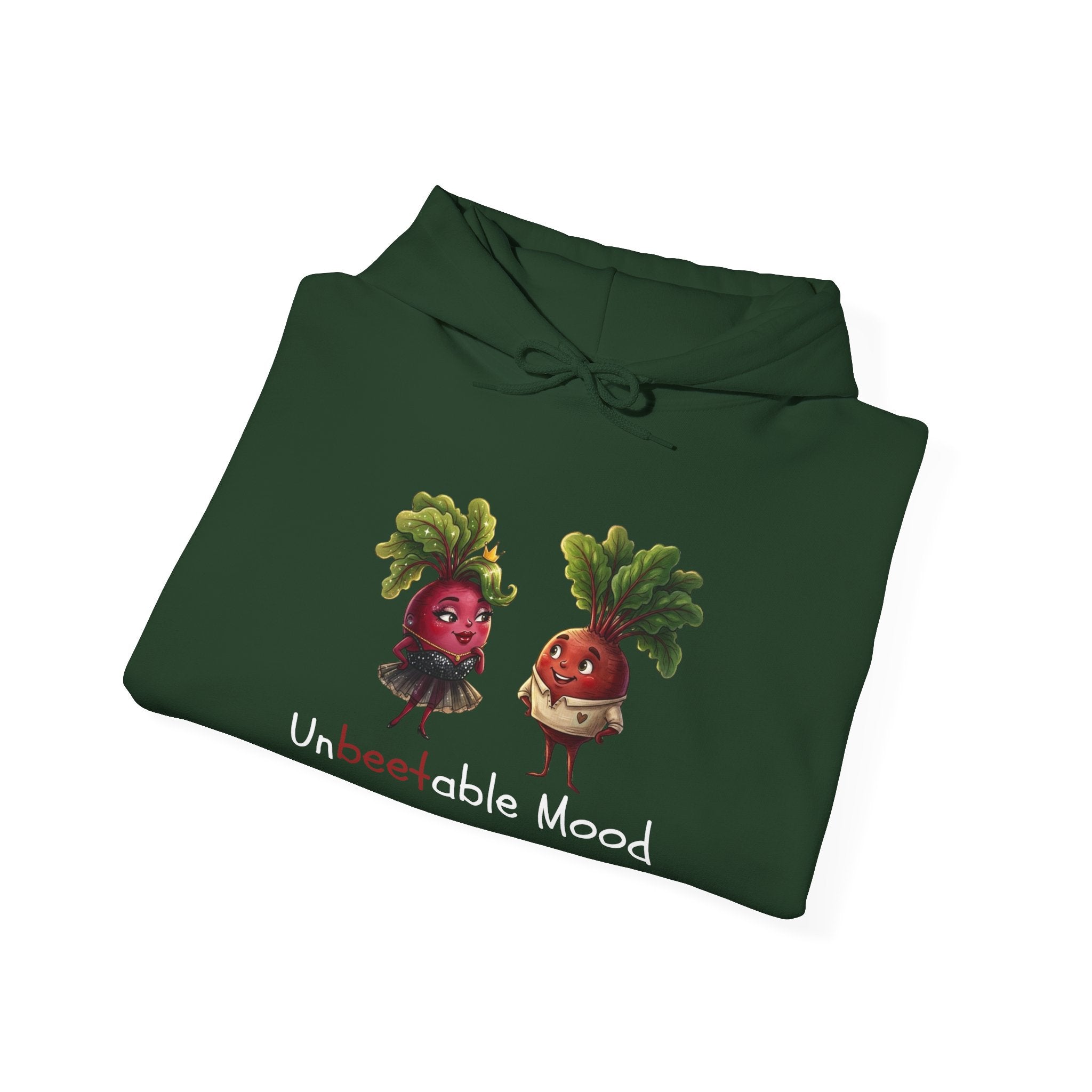 Radish 'Unbeetable Mood' Hoodie – Cute Veggie Couple Graphic Sweatshirt