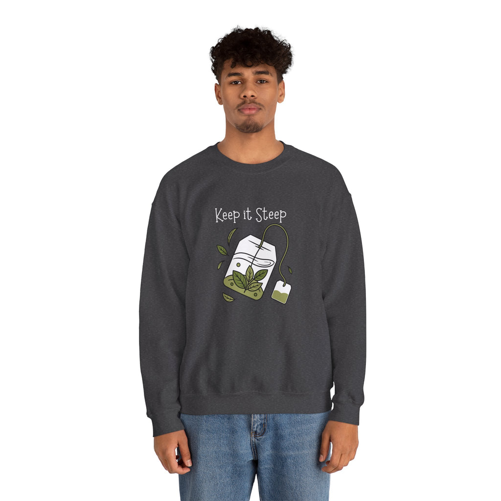 Crewneck Sweatshirt — Herbal Tea Bag Illustration | Cozy Botanical Gift