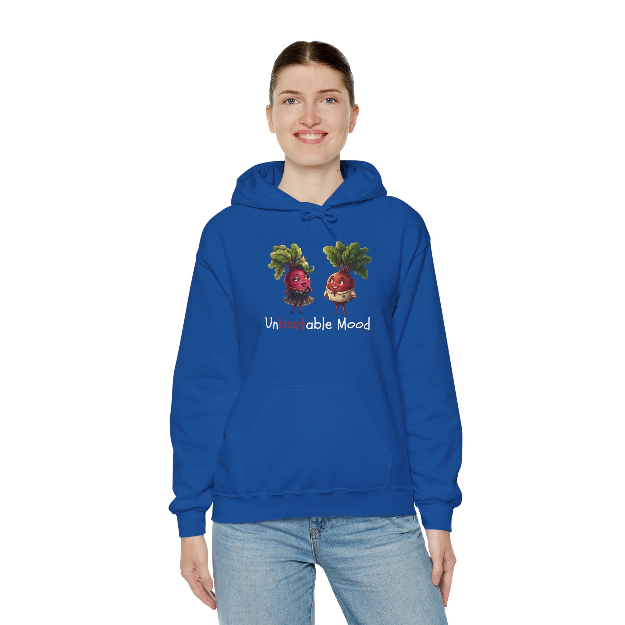Radish 'Unbeetable Mood' Hoodie – Cute Veggie Couple Graphic Sweatshirt