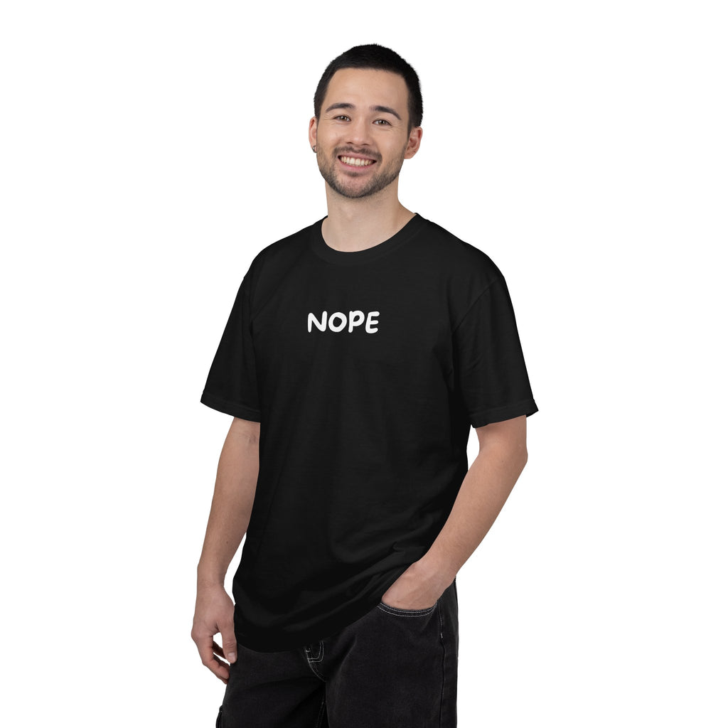 Nope T‑Shirt — Casual Graphic Tee with Bold 'NOPE' Text