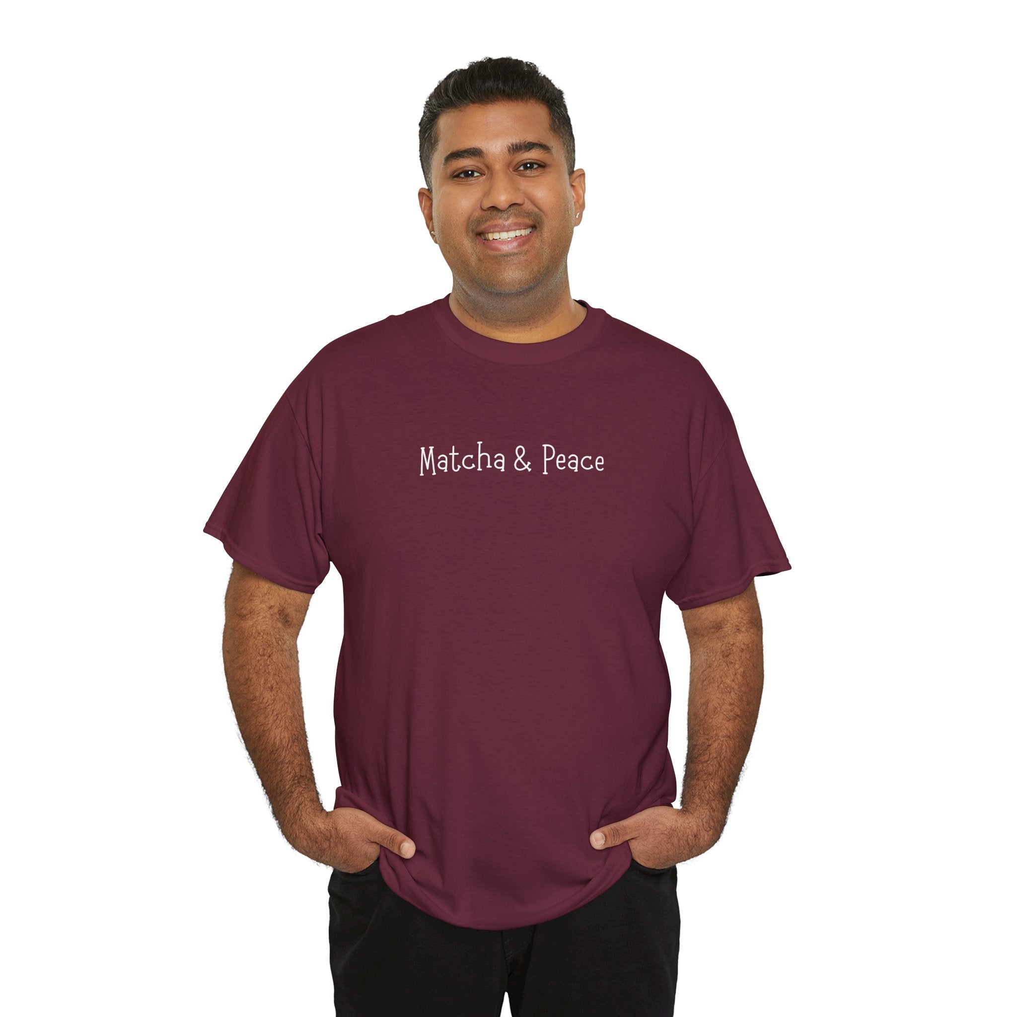 Matcha & Peace Tee — Minimalist Tea Lover Shirt