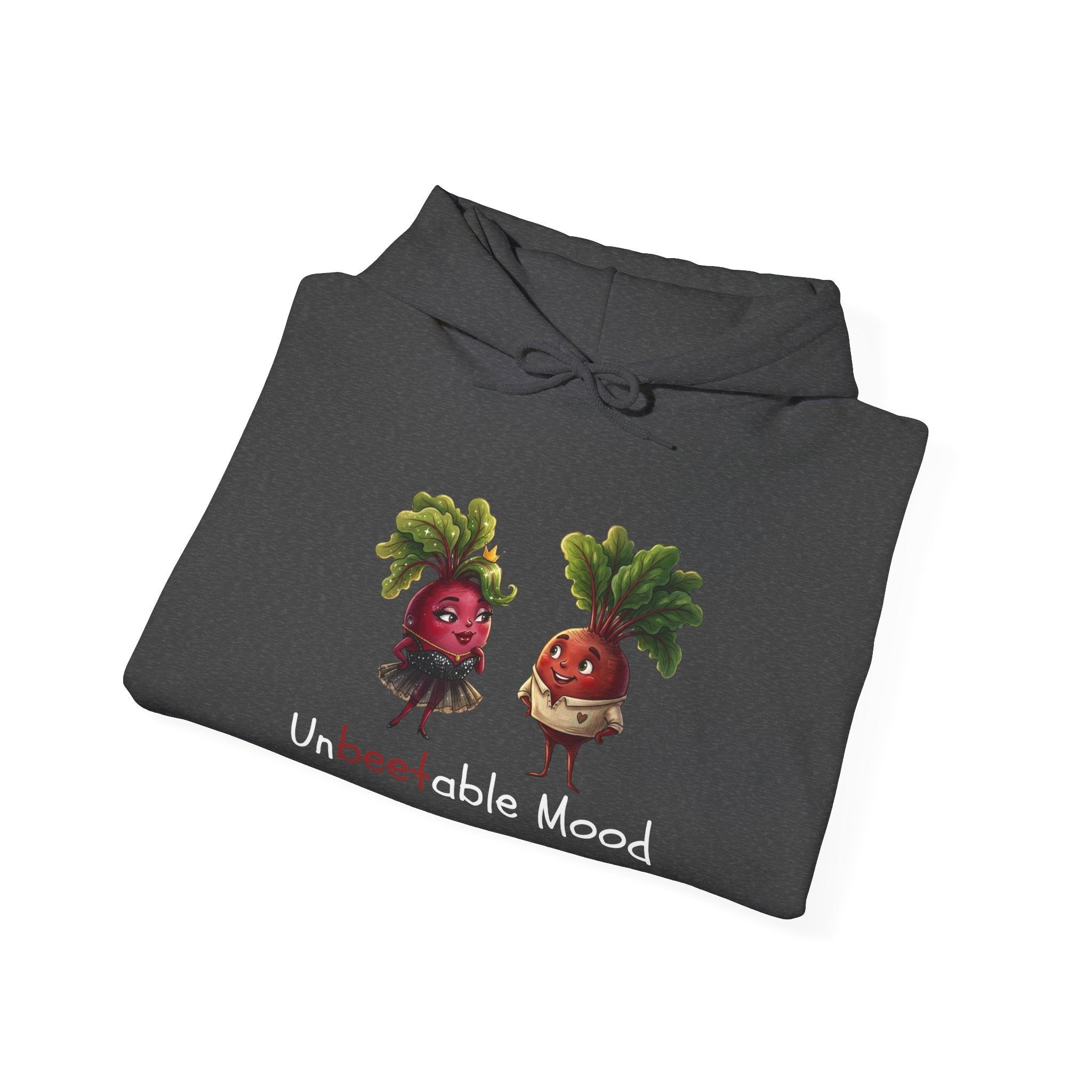 Radish 'Unbeetable Mood' Hoodie – Cute Veggie Couple Graphic Sweatshirt