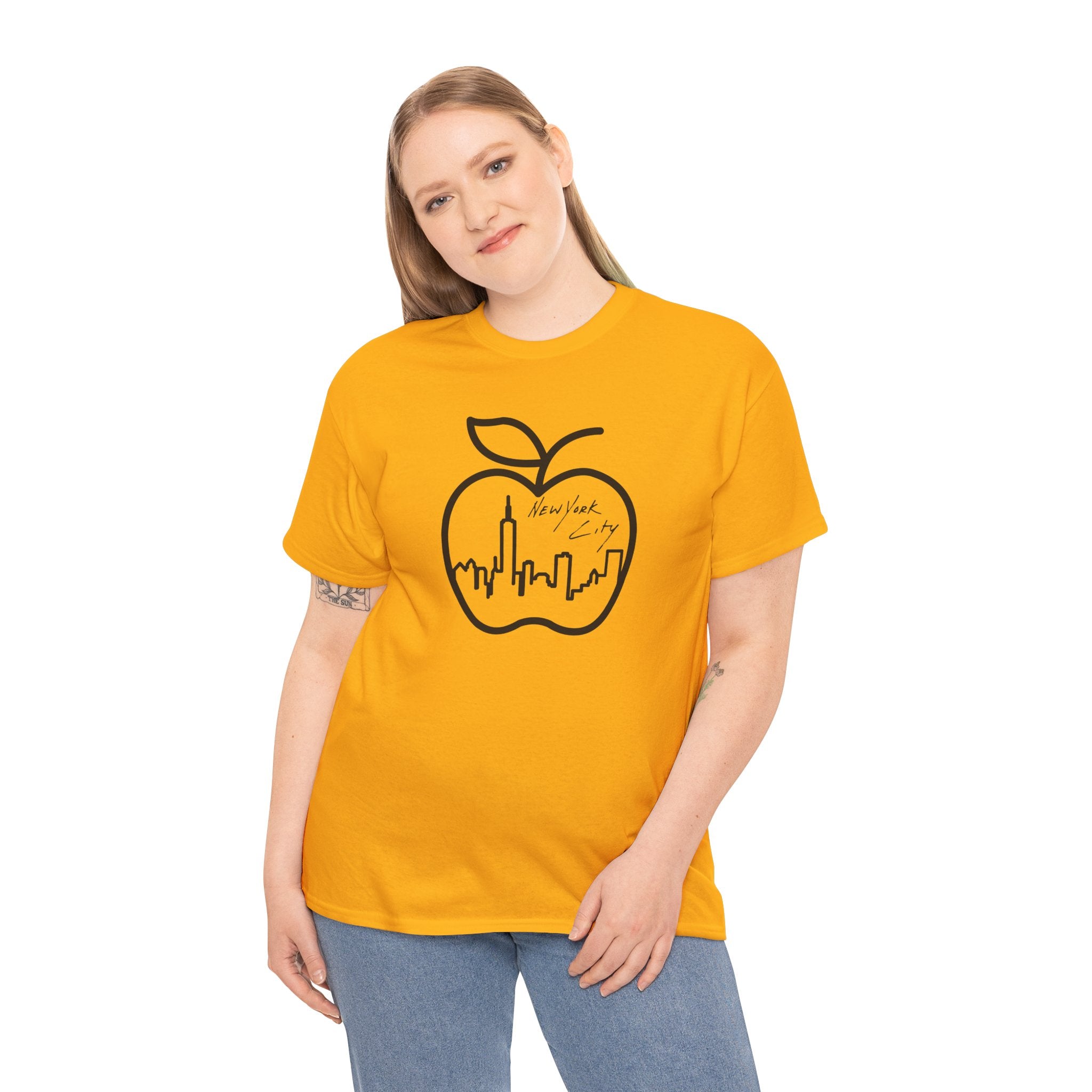 NYC Apple Skyline T‑Shirt — New York City Skyline Graphic Tee