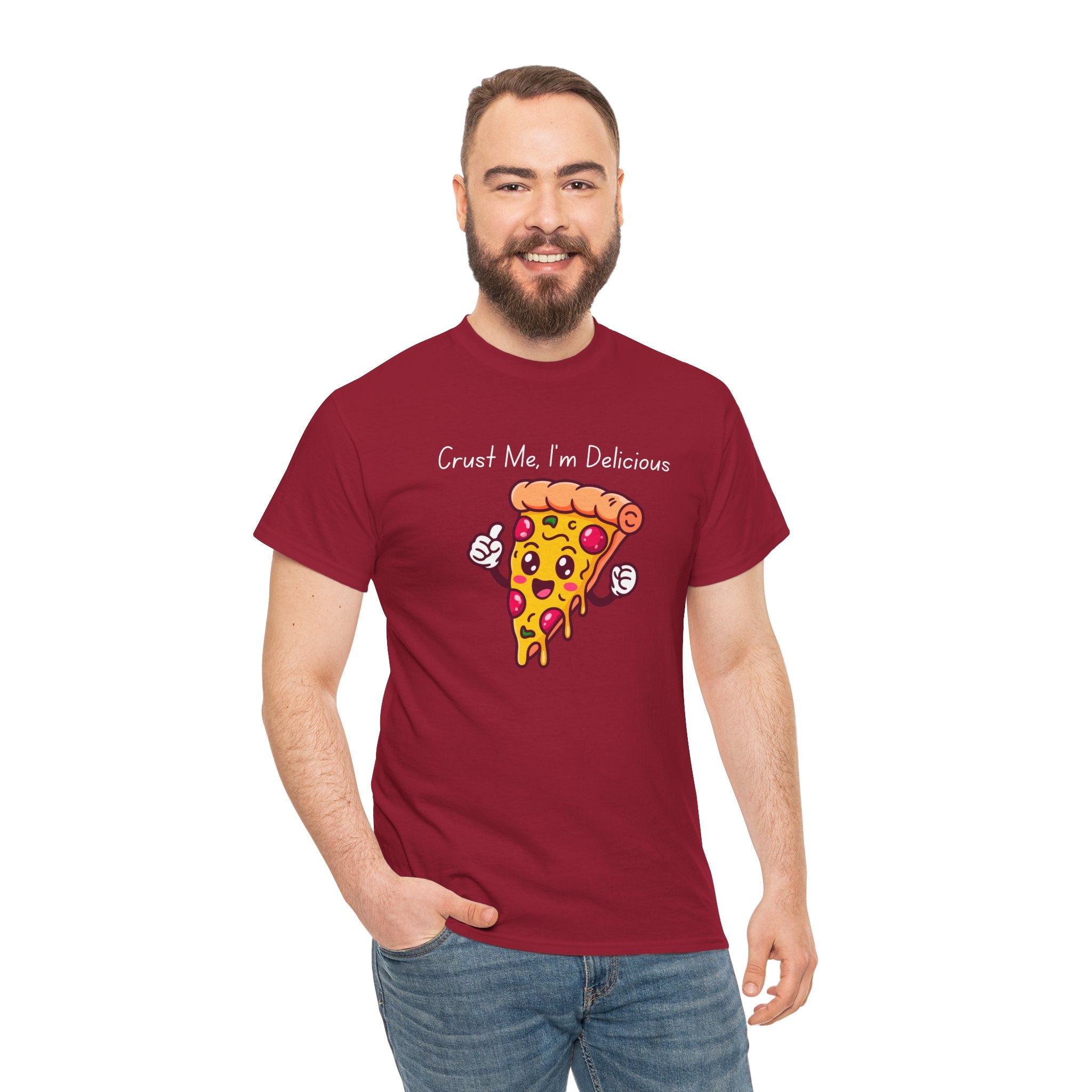 Pizza Slice Tee — "Crust Me, I'm Delicious" Funny Pizza Graphic Shirt