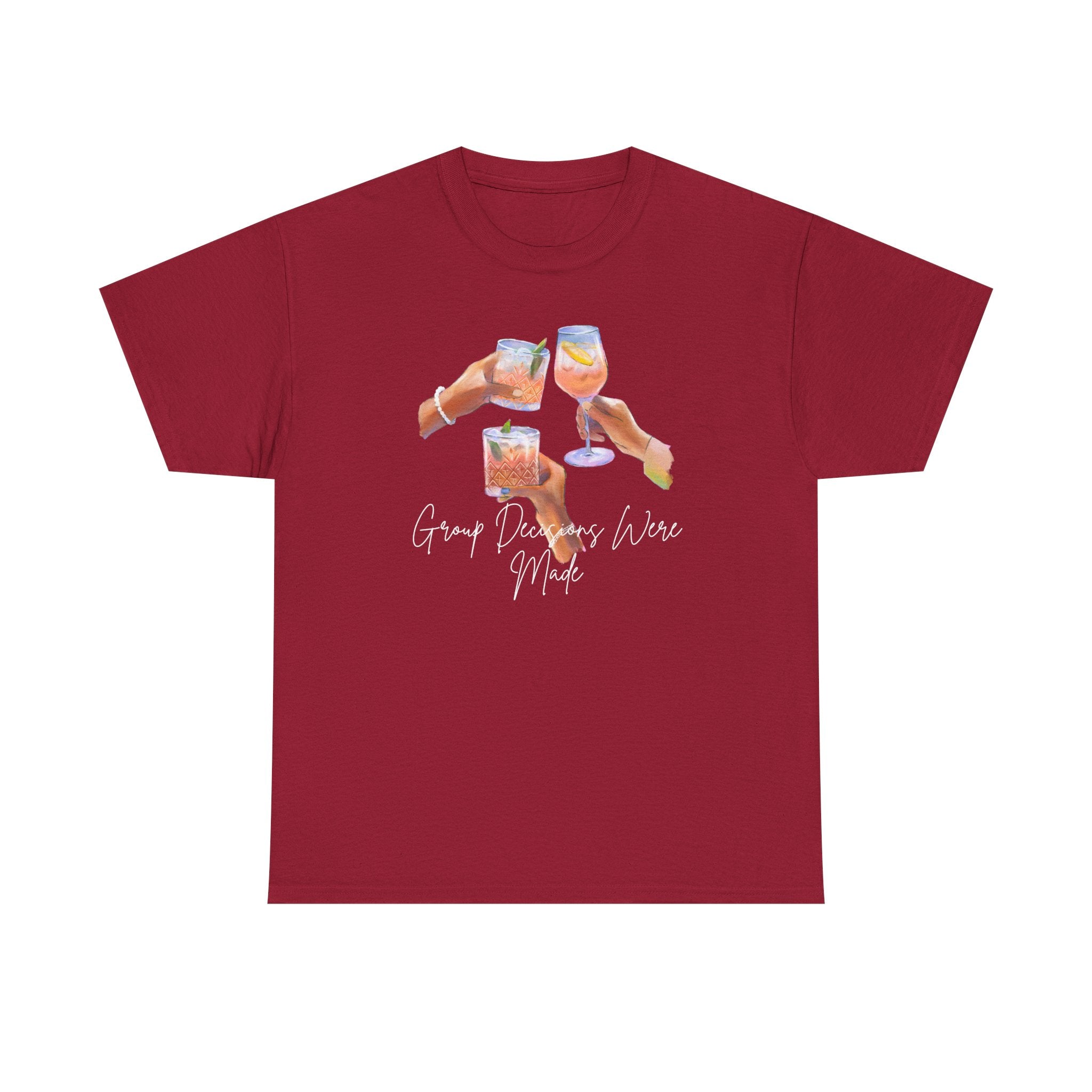 Cheers Wine T-Shirt — "Good Days Are Here" Toast Graphic Tee