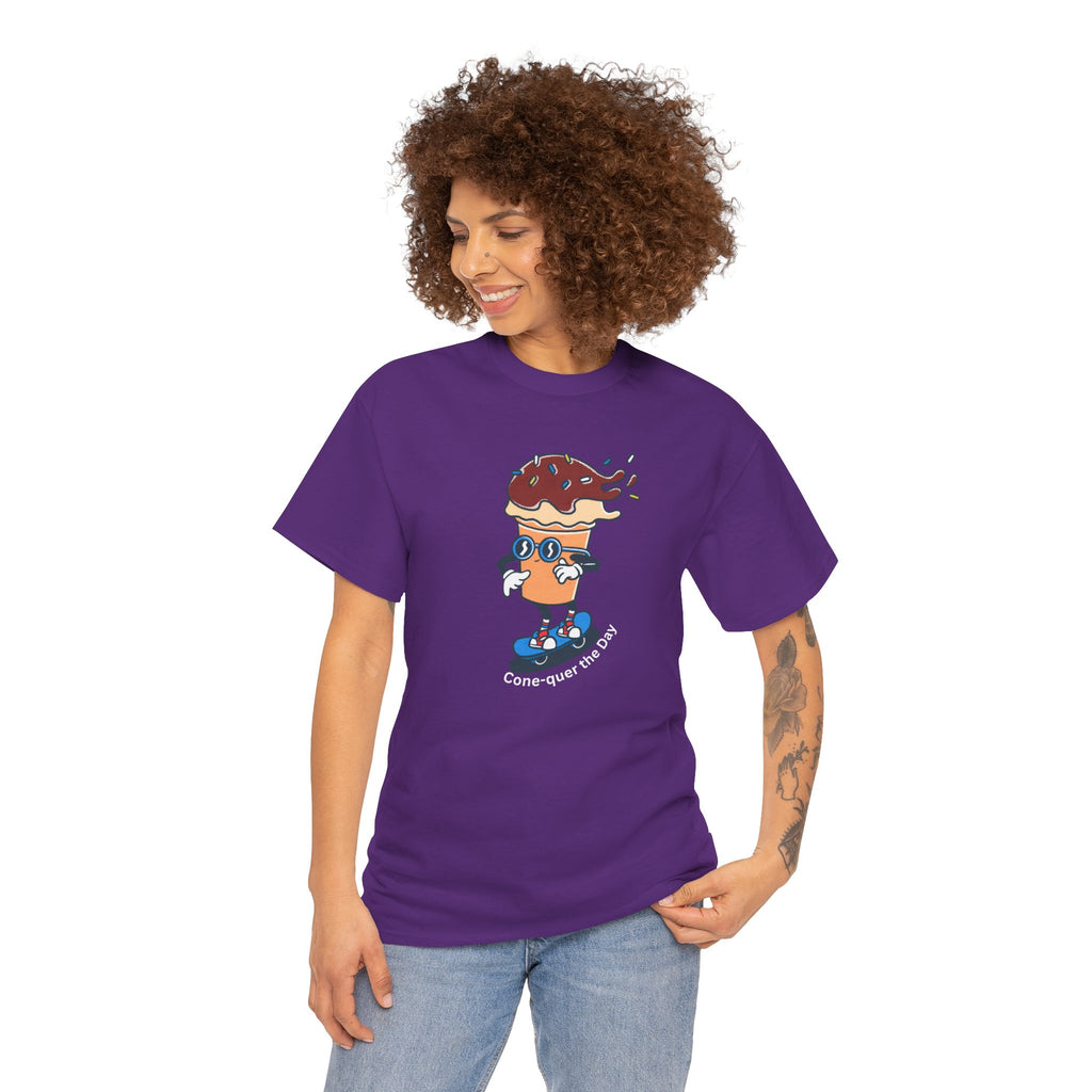 Donut Skateboard Cartoon Tee — "Can’t Stop Me" Graphic T-Shirt