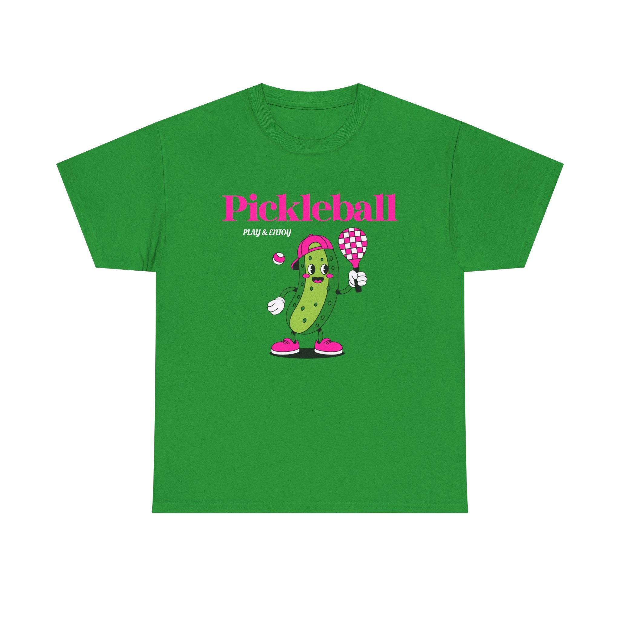 Pickleball Pickle Mascot Tee — Play & Enjoy Graphic T-Shirt