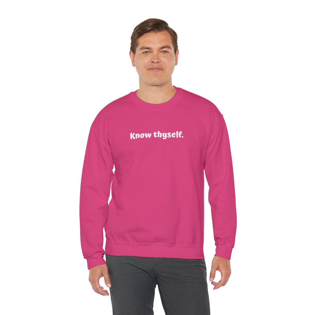 Know Thyself Crewneck Sweatshirt — Minimalist Inspirational Sweatshirt