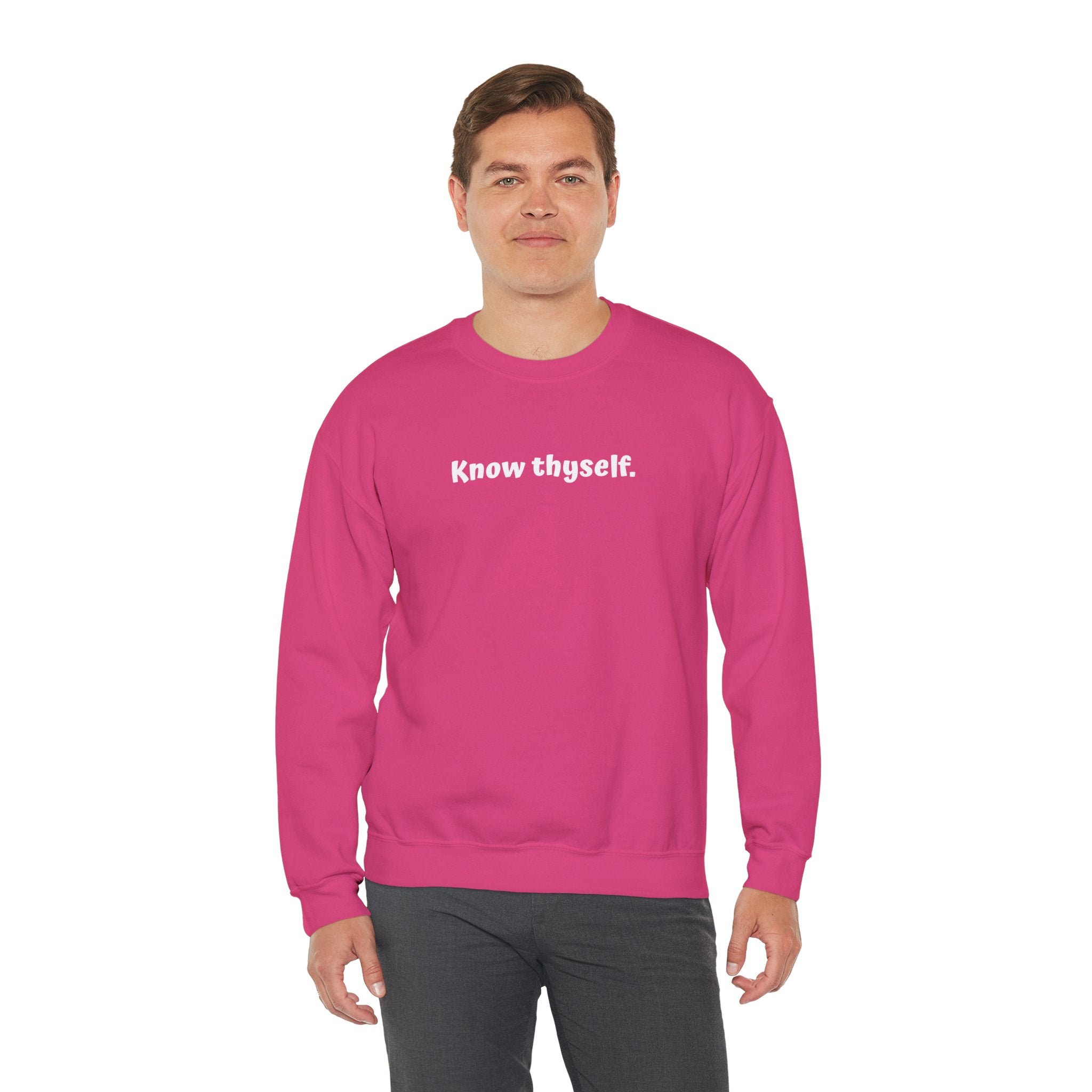 Know Thyself Crewneck Sweatshirt — Minimalist Inspirational Sweatshirt