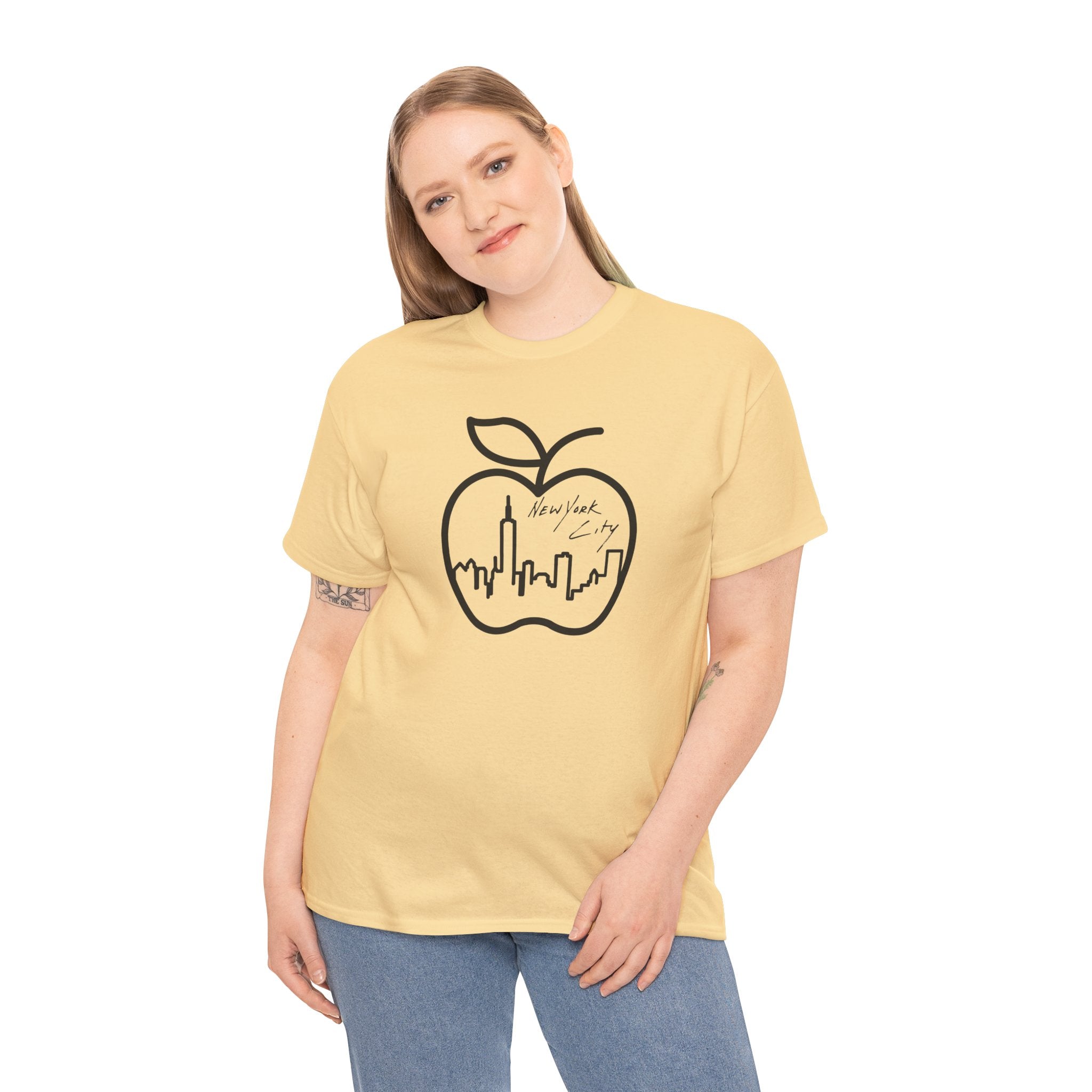 NYC Apple Skyline T‑Shirt — New York City Skyline Graphic Tee