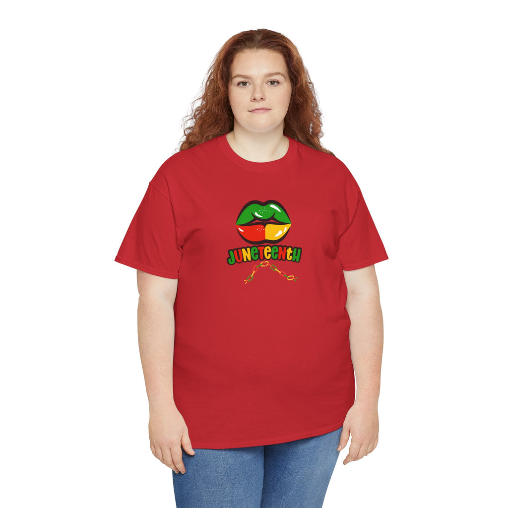 Juneteenth Lips Graphic Tee - Black History Celebration Shirt