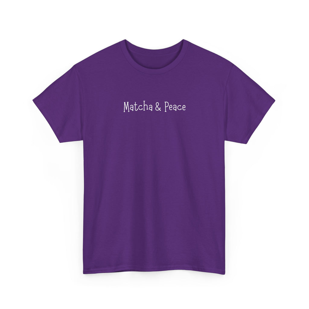Matcha & Peace Tee — Minimalist Tea Lover Shirt