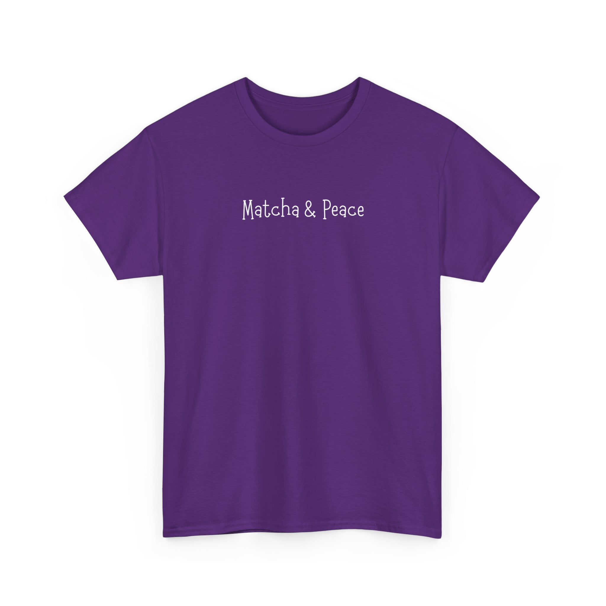 Matcha & Peace Tee — Minimalist Tea Lover Shirt