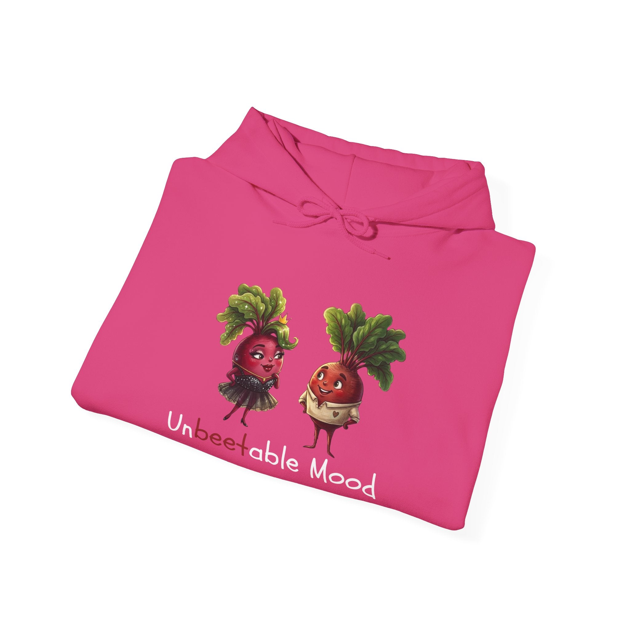 Radish 'Unbeetable Mood' Hoodie – Cute Veggie Couple Graphic Sweatshirt