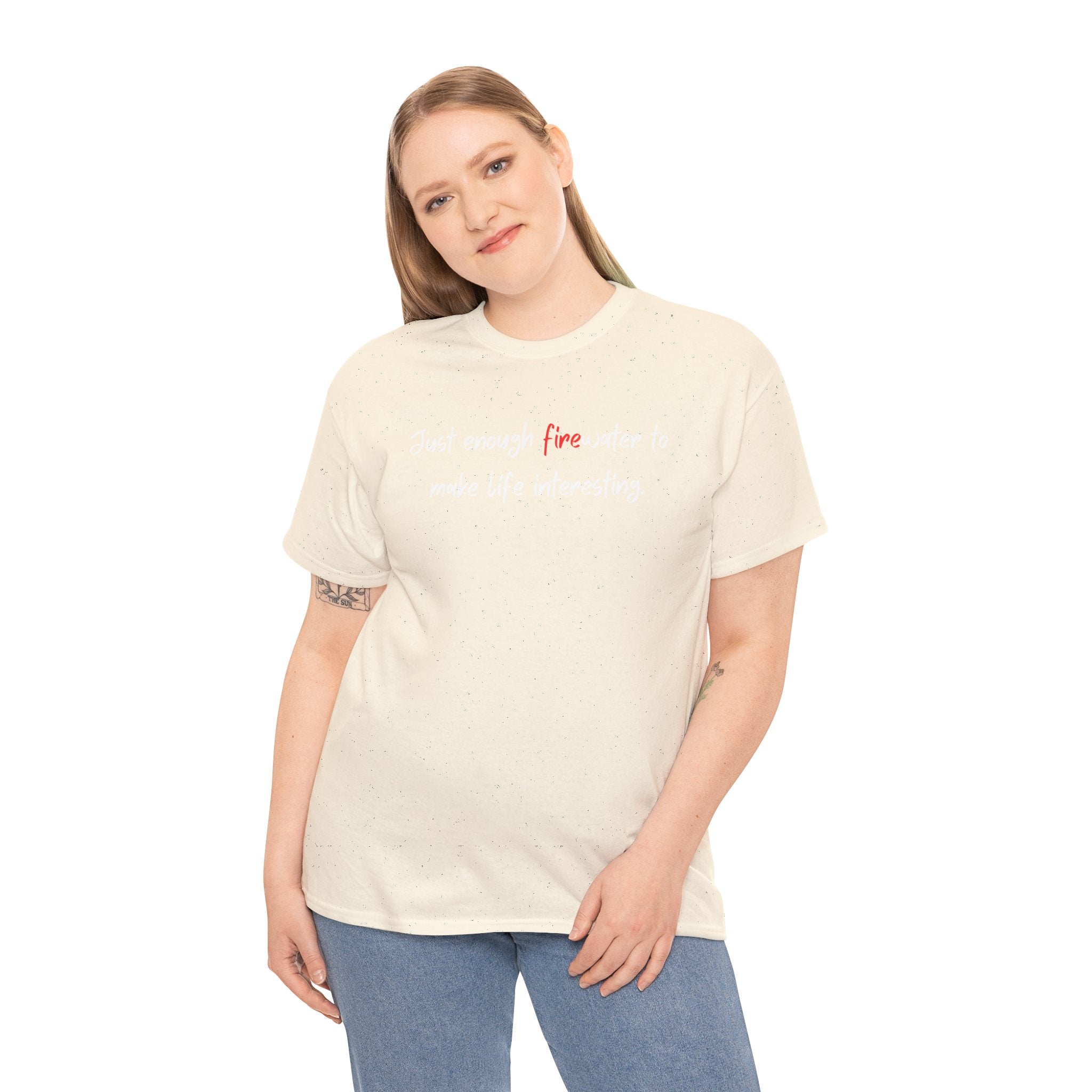 T-Shirt — Minimal 'fine' Chest Embroidered Graphic Tee