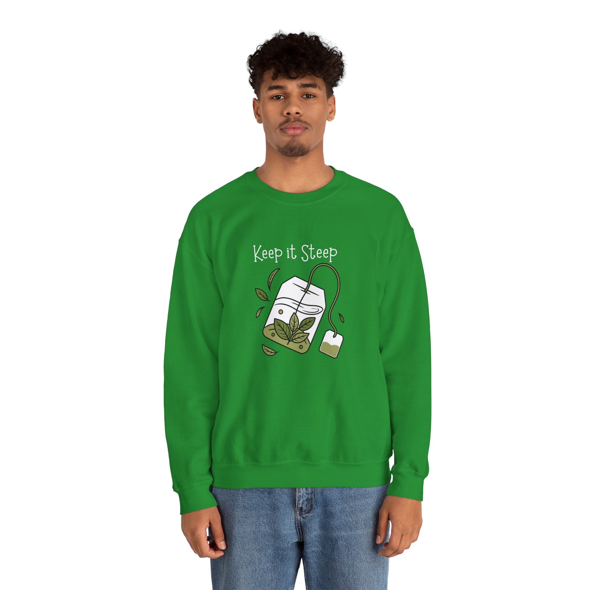 Crewneck Sweatshirt — Herbal Tea Bag Illustration | Cozy Botanical Gift