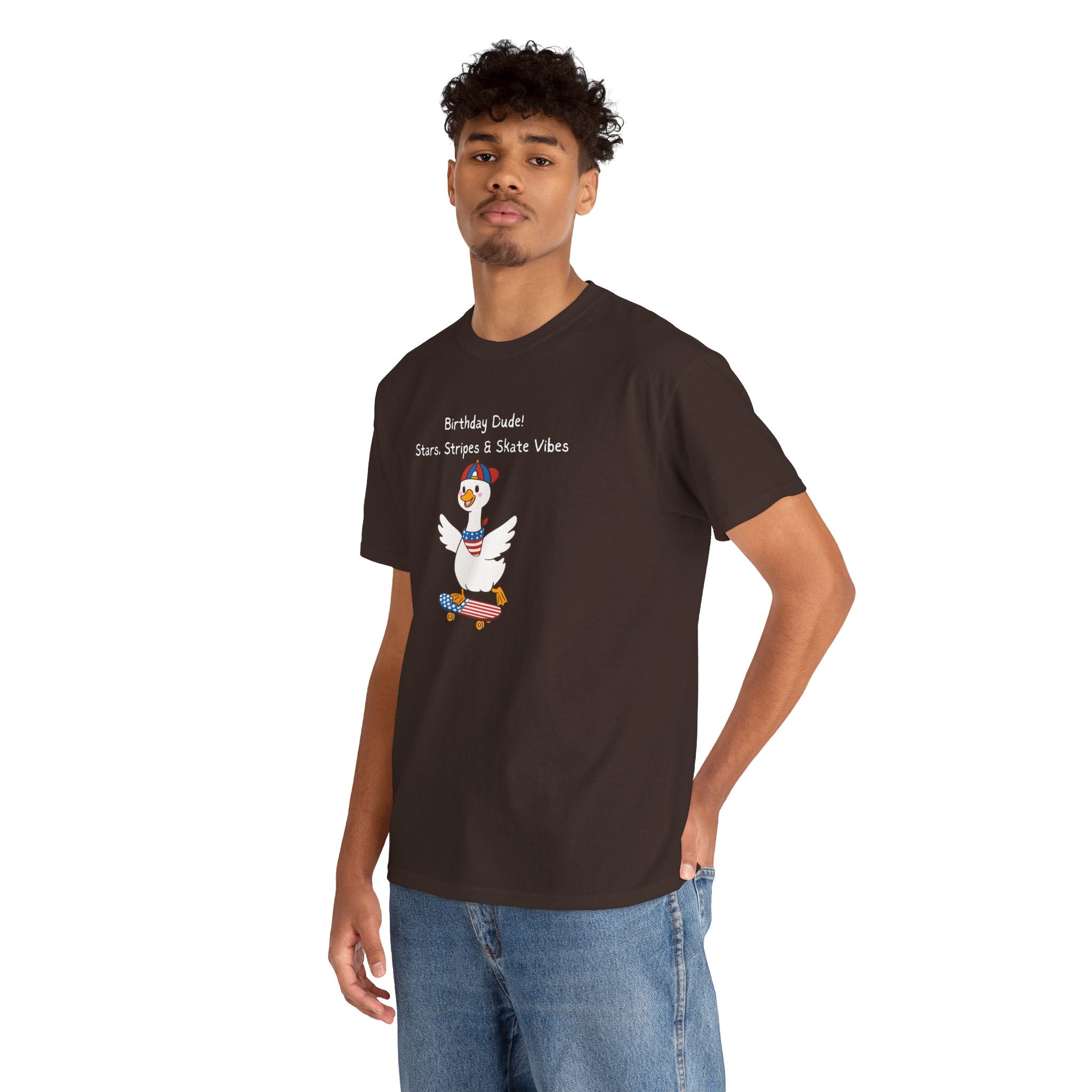 Birthday Dude! Stars, Stripes & Skate Vibes Tee