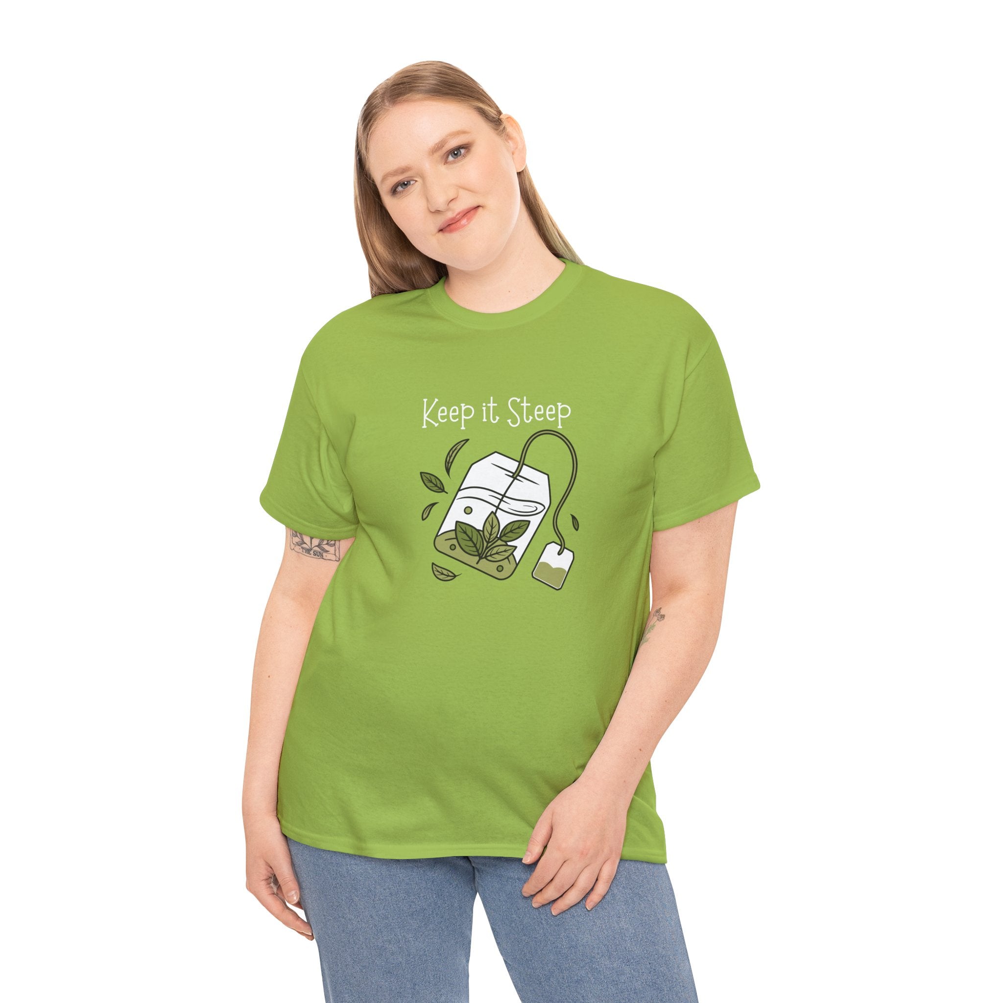 Keep It Steep Tea T-Shirt — Cute Tea Bag Graphic Tee for Tea Lovers
