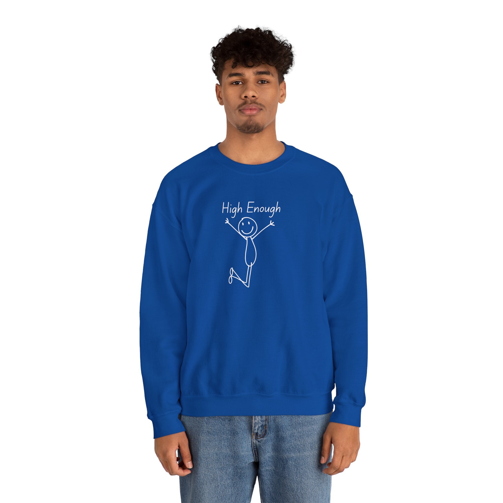High Enough Stick Figure Crewneck Sweatshirt