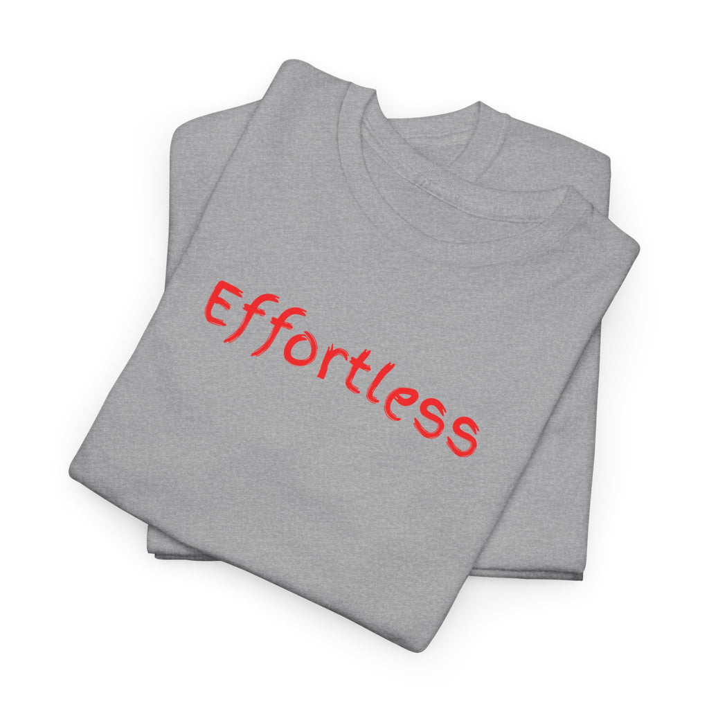 Effortless Tee — Minimal Red Script Graphic T-Shirt