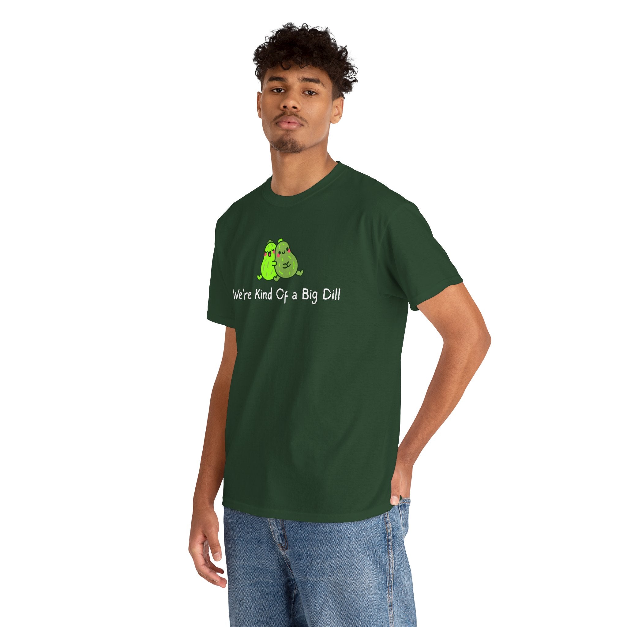 Big Dill Pickle Couple T-Shirt — "We're Kind Of a Big Dill" Cute Pun Tee