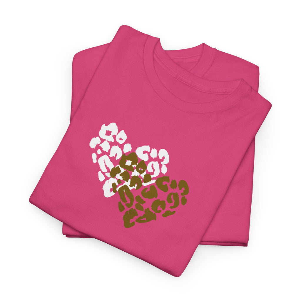 Leopard Heart Graphic Tee — Two-Tone Animal Print Heart T-Shirt