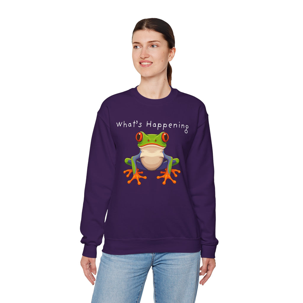 What's Happening Frog Crewneck Sweatshirt