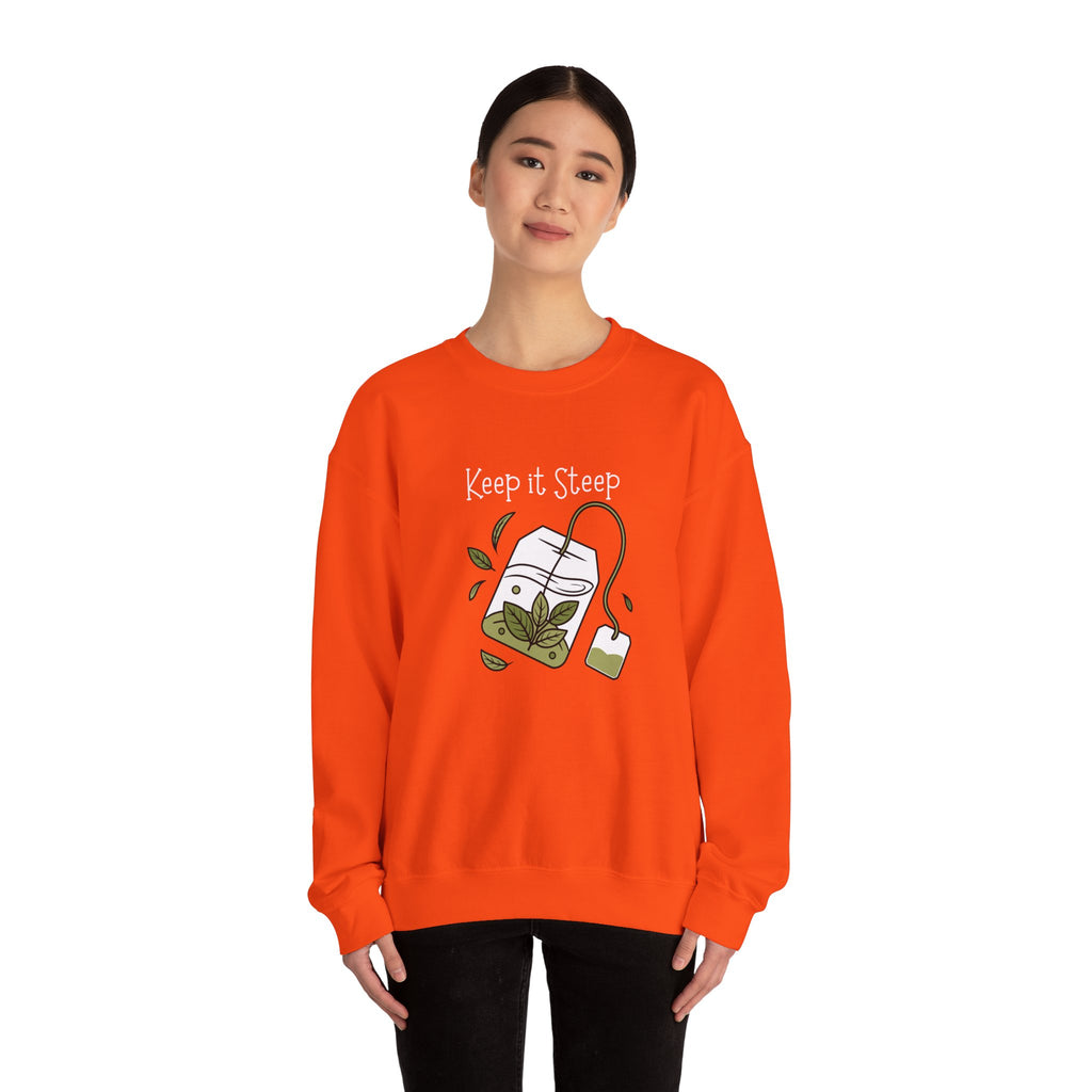 Crewneck Sweatshirt — Herbal Tea Bag Illustration | Cozy Botanical Gift