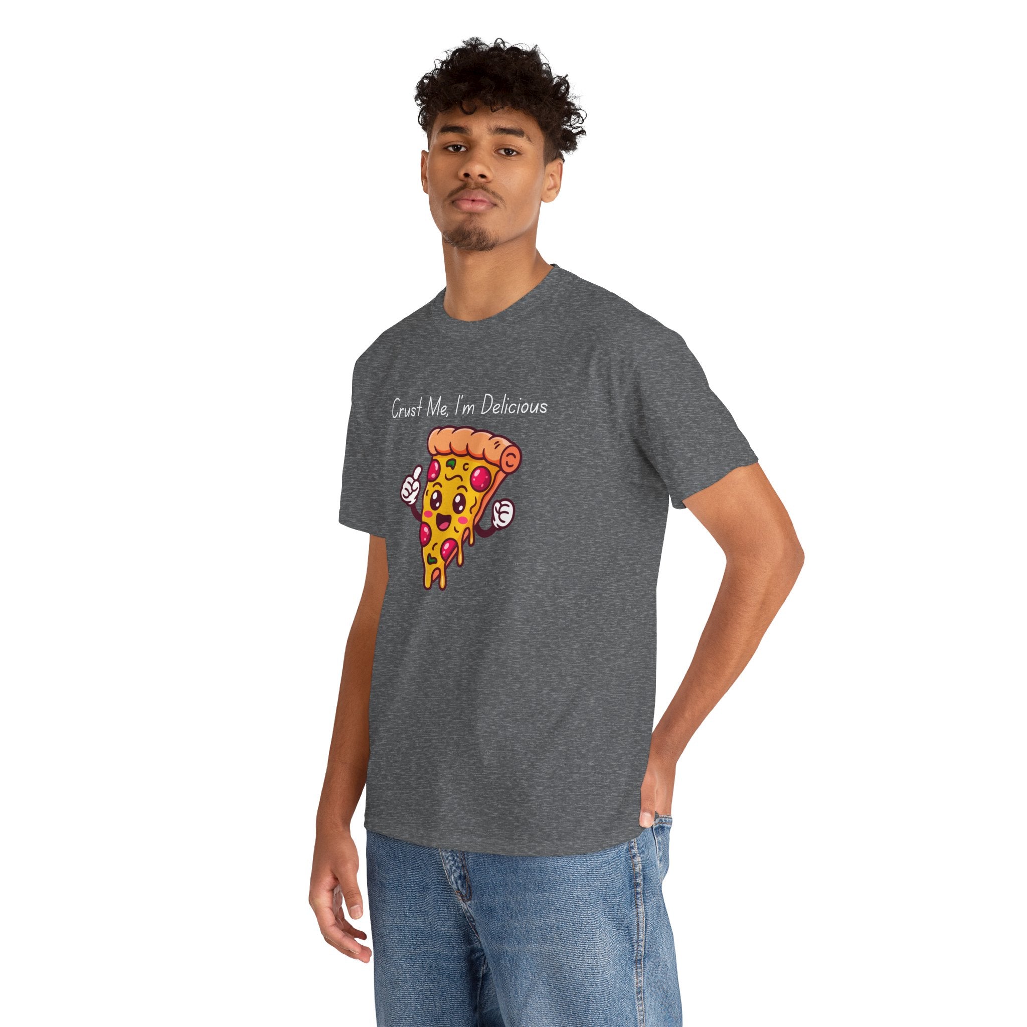 Pizza Slice Tee — "Crust Me, I'm Delicious" Funny Pizza Graphic Shirt