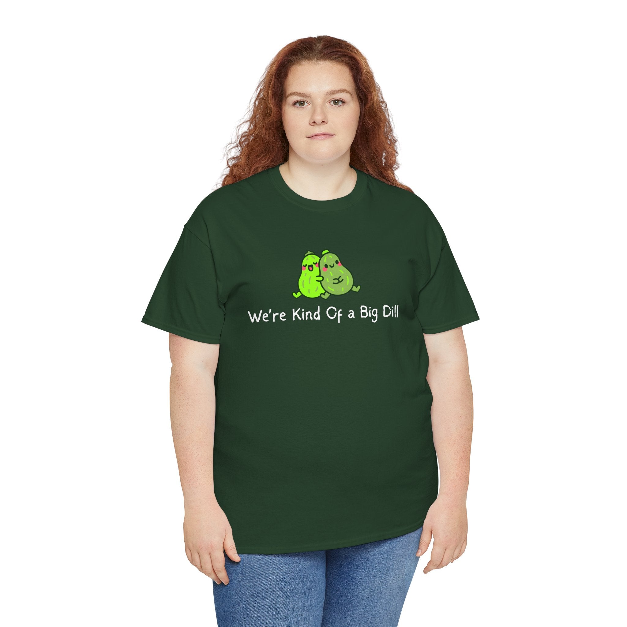 Big Dill Pickle Couple T-Shirt — "We're Kind Of a Big Dill" Cute Pun Tee