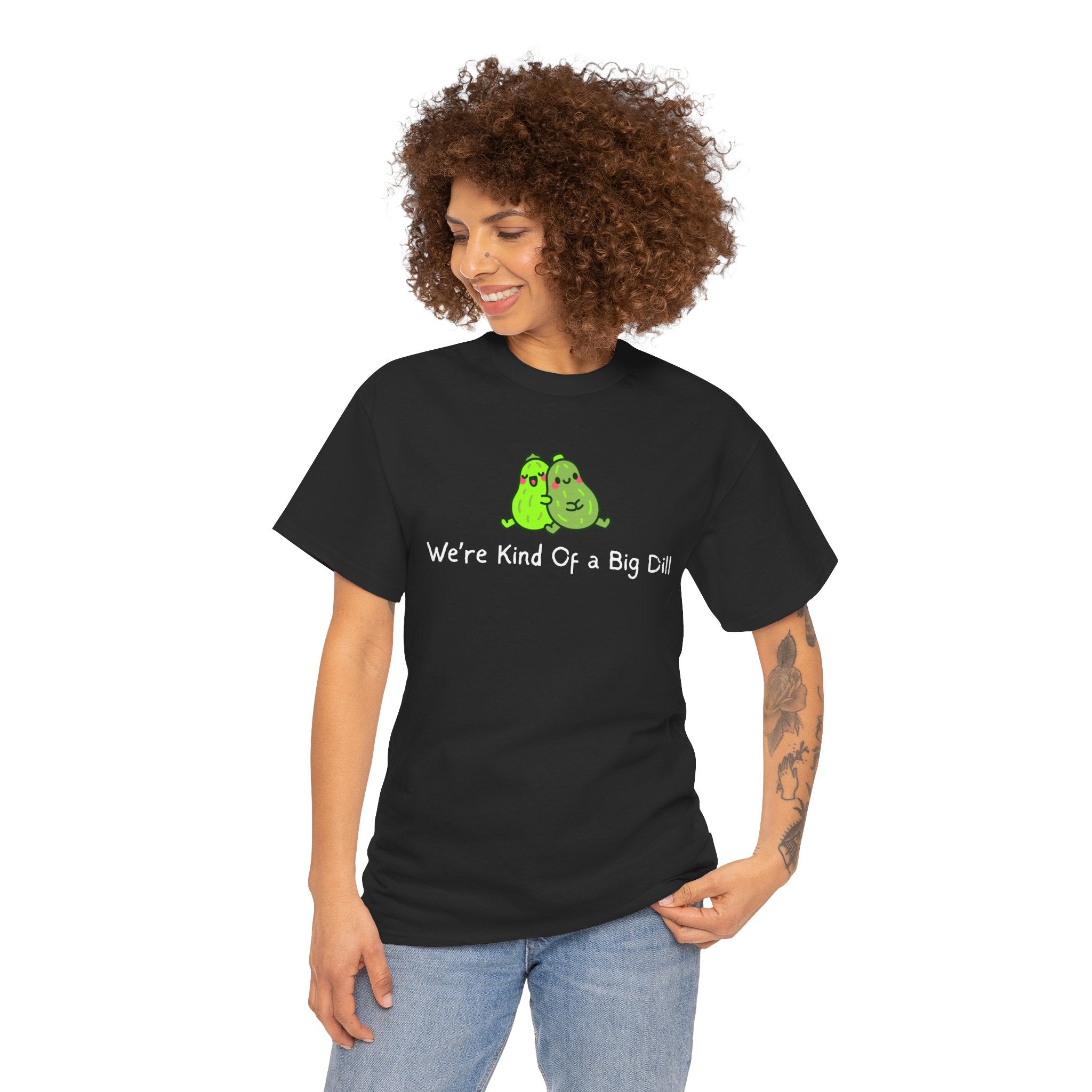 Big Dill Pickle Couple T-Shirt — "We're Kind Of a Big Dill" Cute Pun Tee