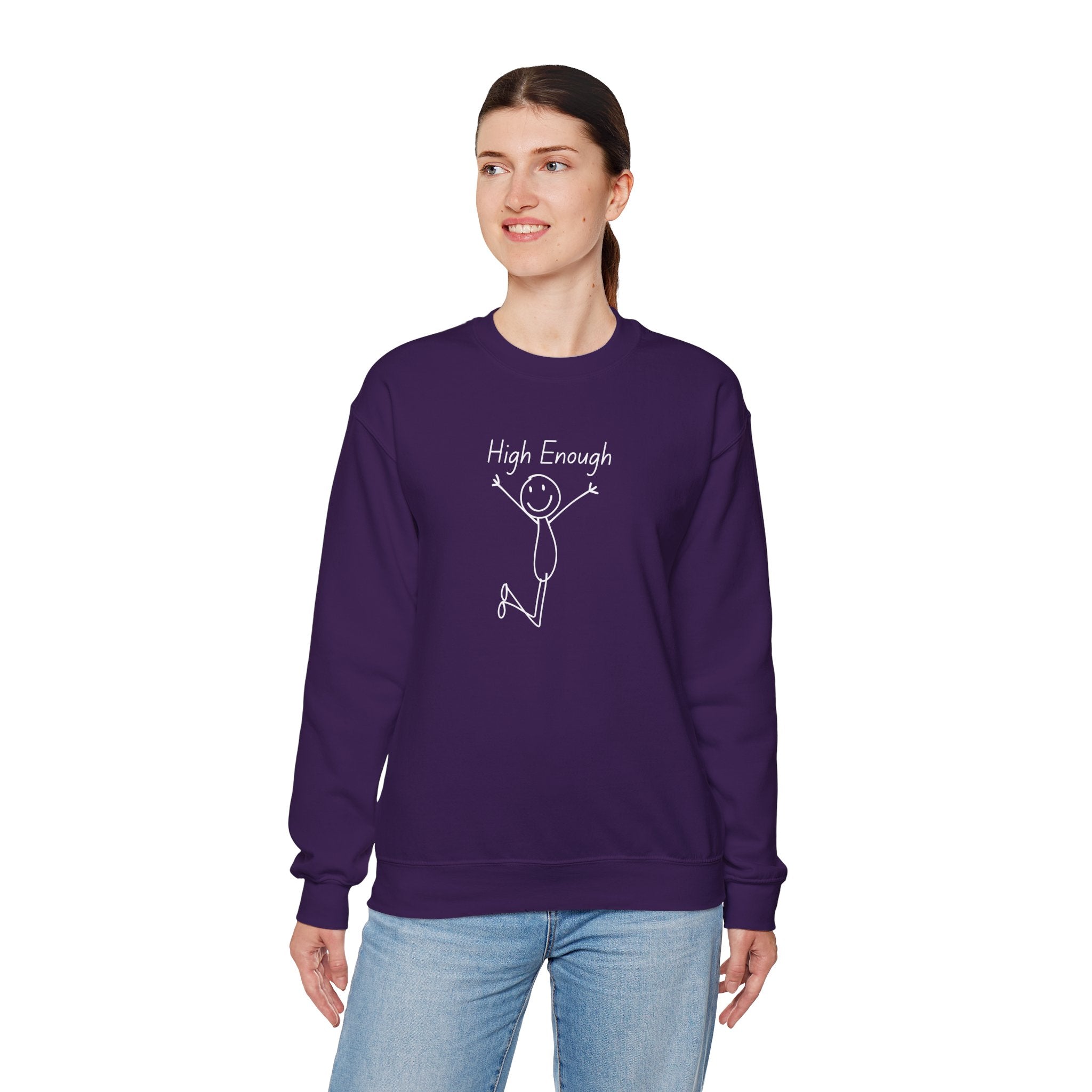 High Enough Stick Figure Crewneck Sweatshirt