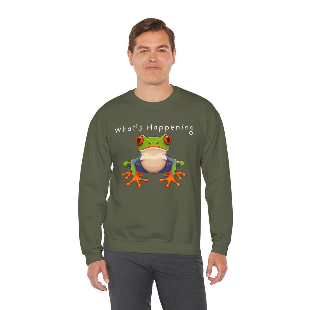 What's Happening Frog Crewneck Sweatshirt