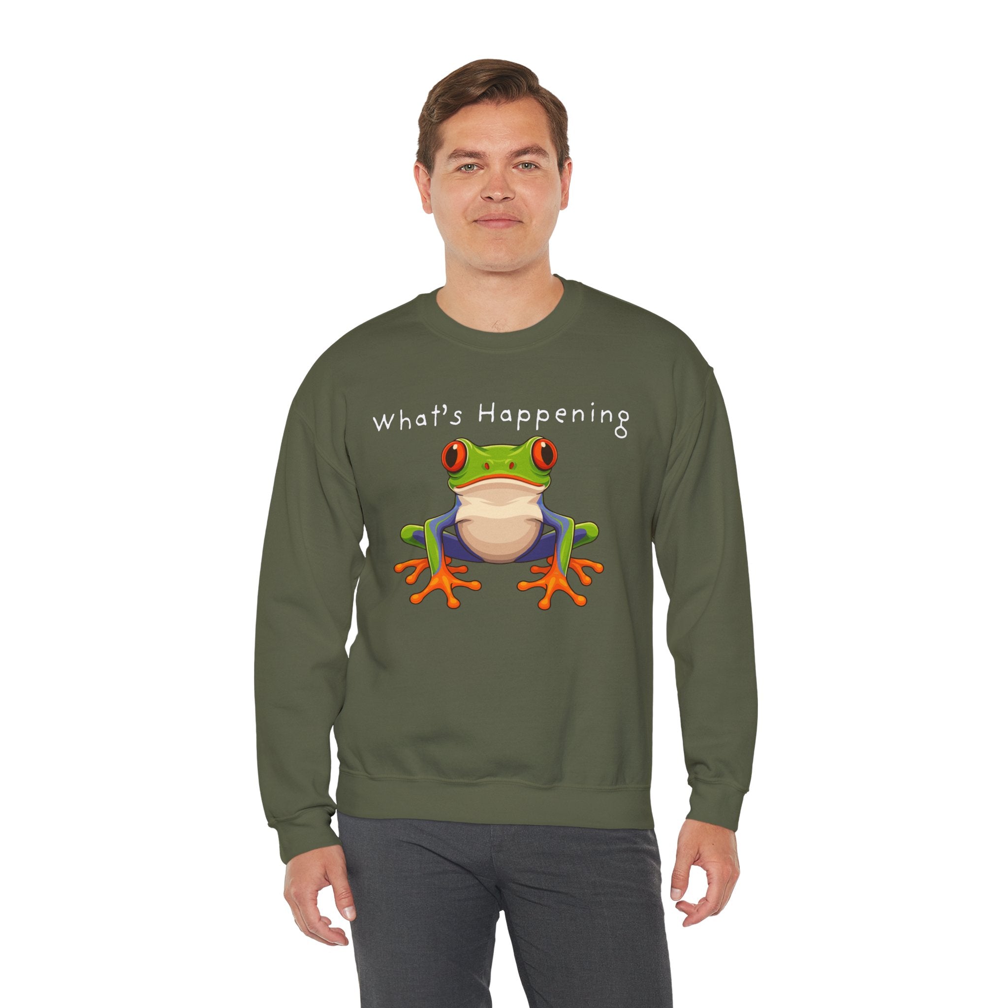 What's Happening Frog Crewneck Sweatshirt