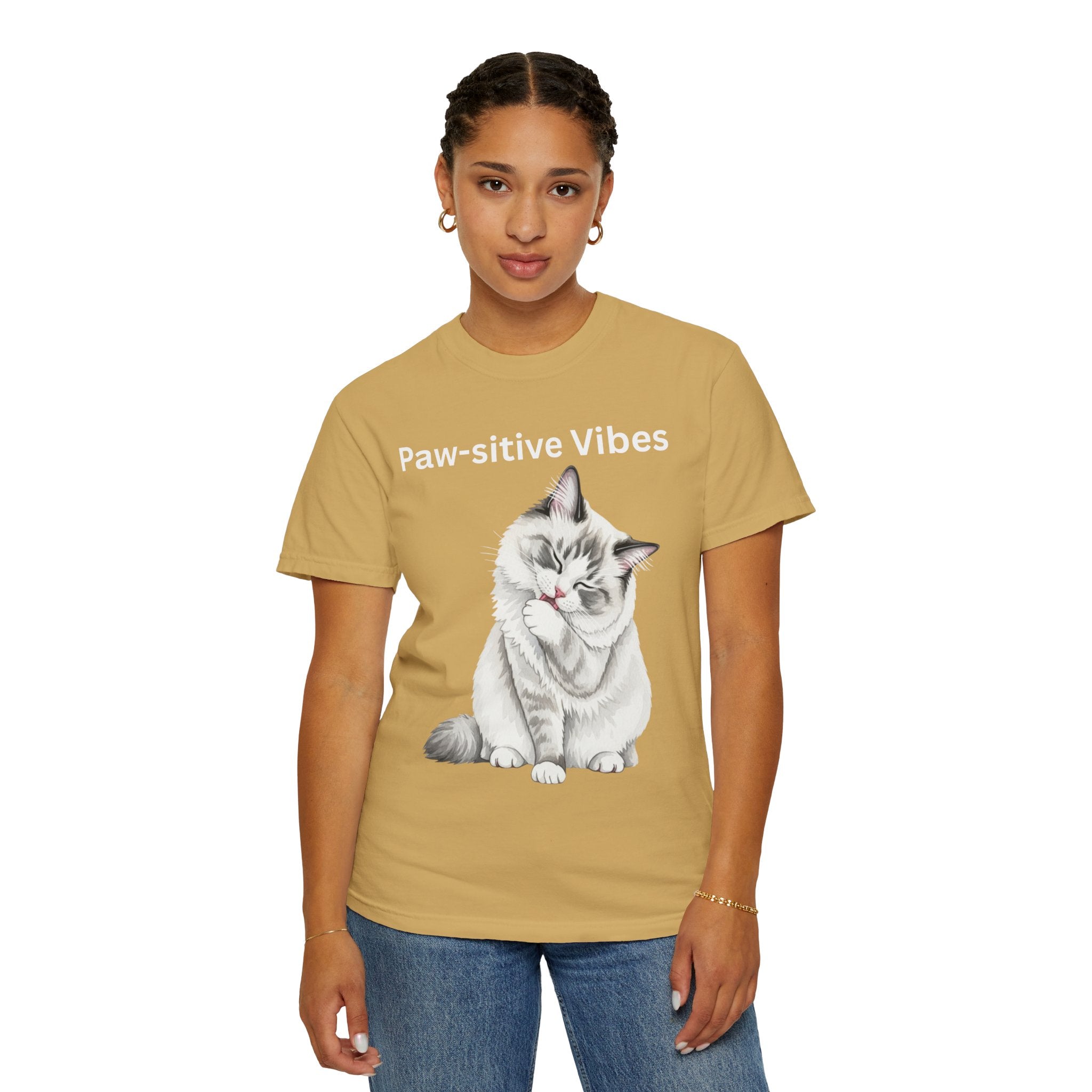 Comfort colors 1717 Template 1768370789610-paw-sitive-vibes