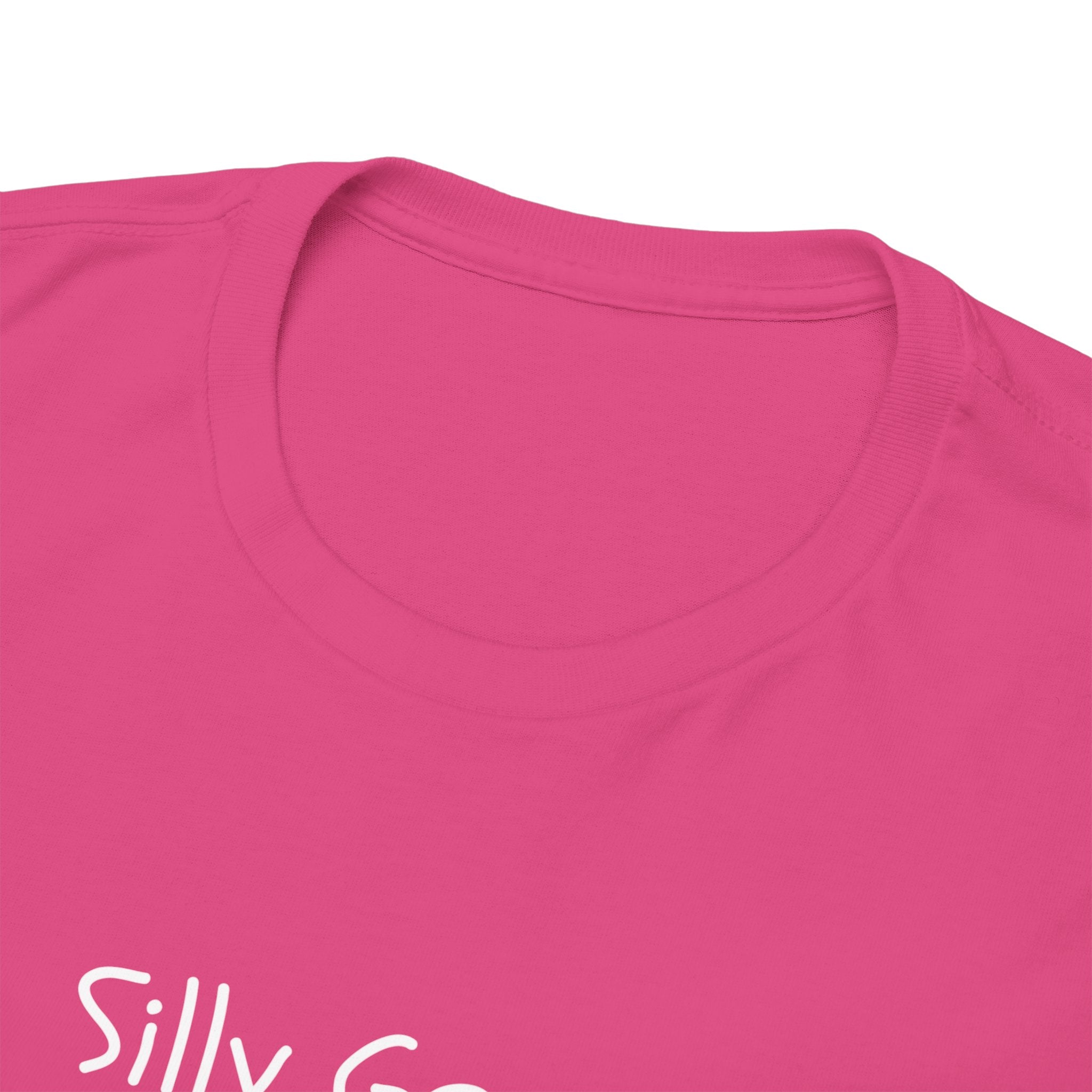 Silly Goose Minimalist Black Tee — Small Chest Text Graphic T-Shirt
